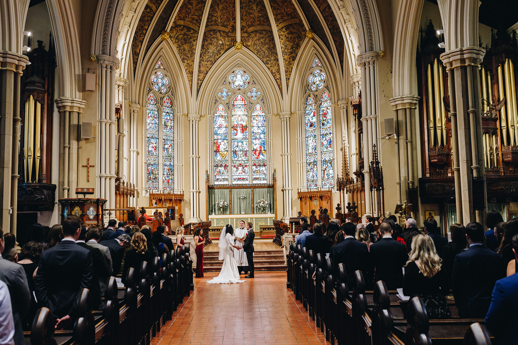 Wedding photos at St James Cathedral Toronto