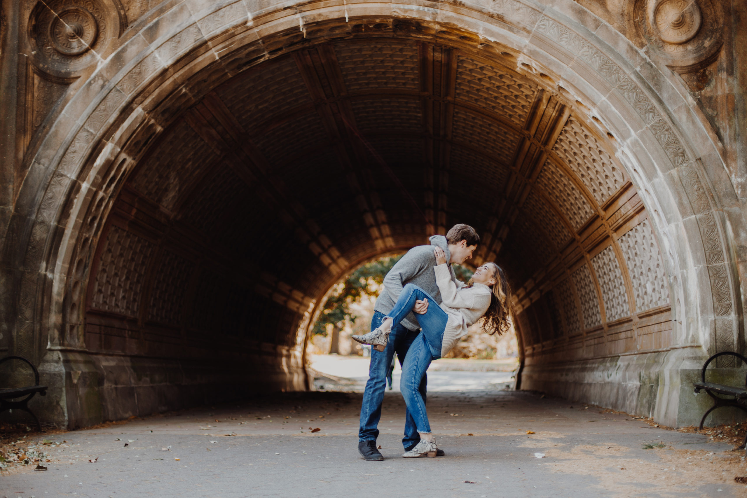 October Prospect Park Engagement Photos in Brooklyn NY