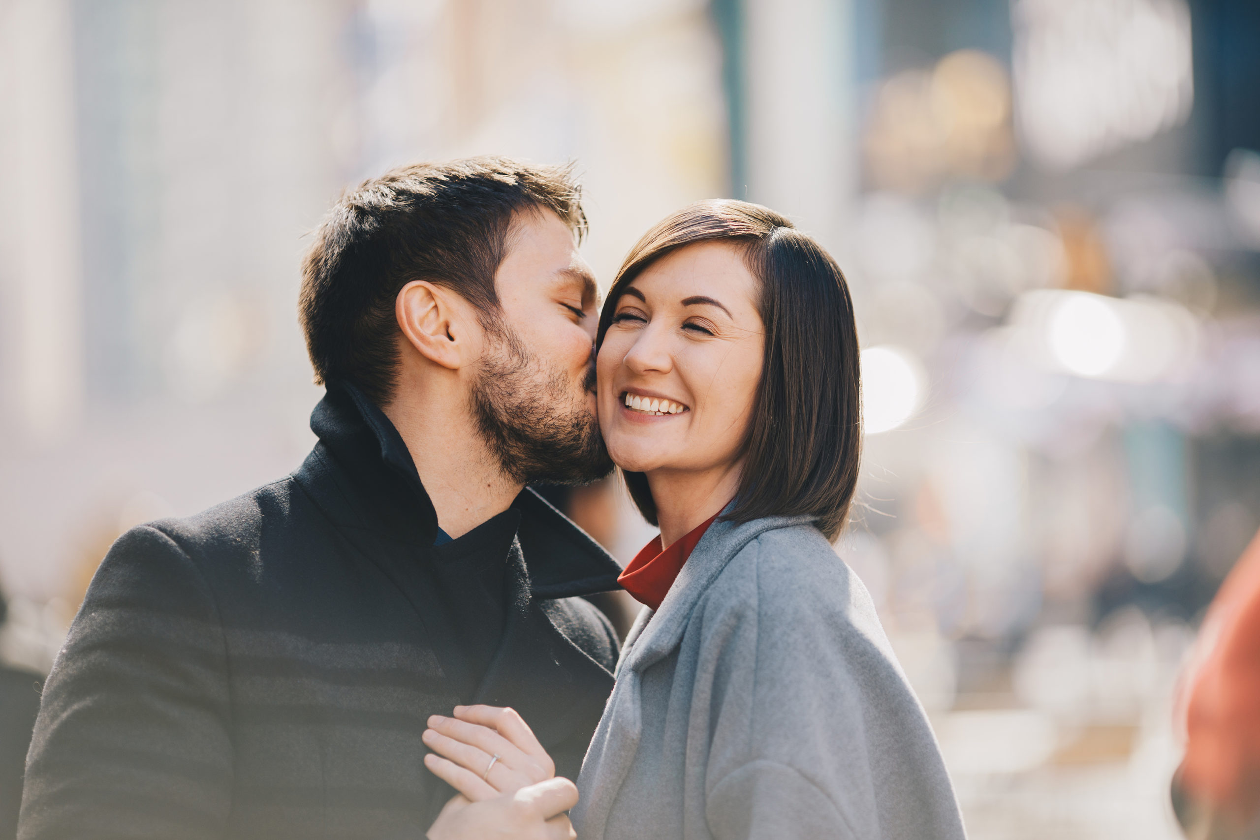 Winter Times Square Engagement Photos and Grand Central Engagement Photography in New York