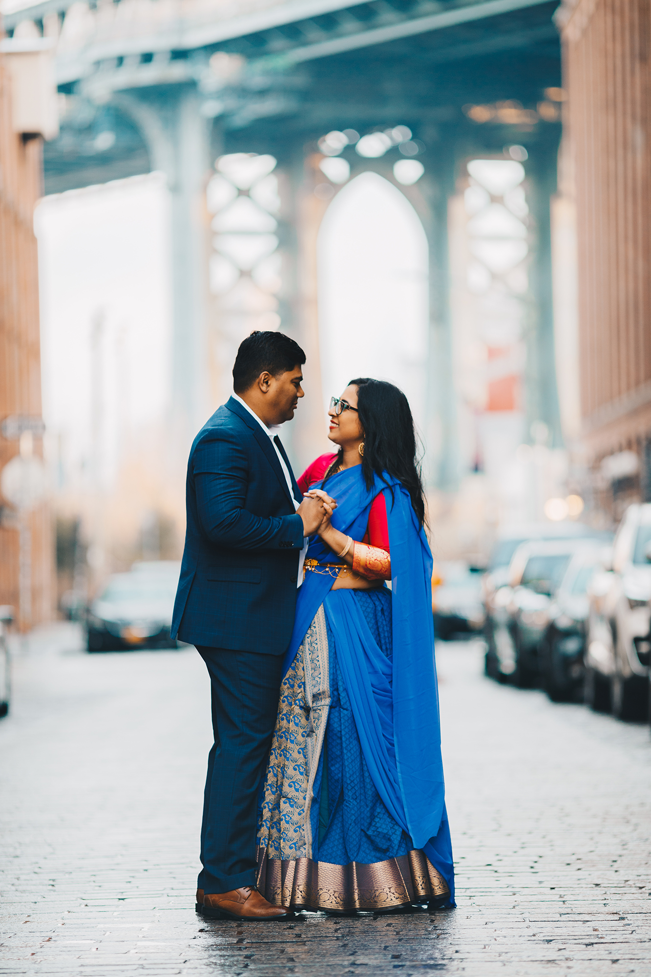 Adventure NYC Engagement Photos in Dumbo and Brooklyn Bridge Park