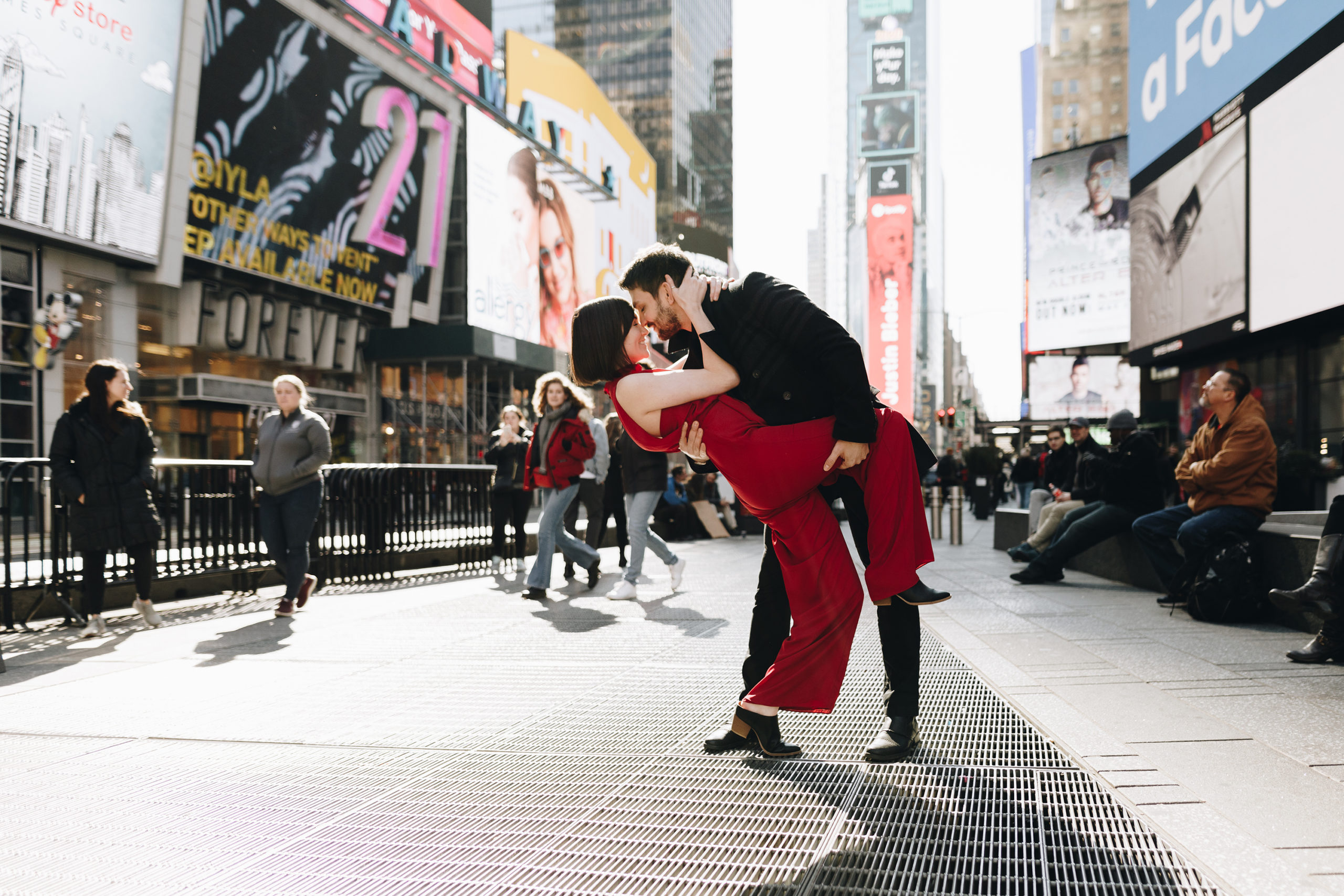 Timeless and beautiful Times Square Engagement Photos and Grand Central Engagement Photography in NYC