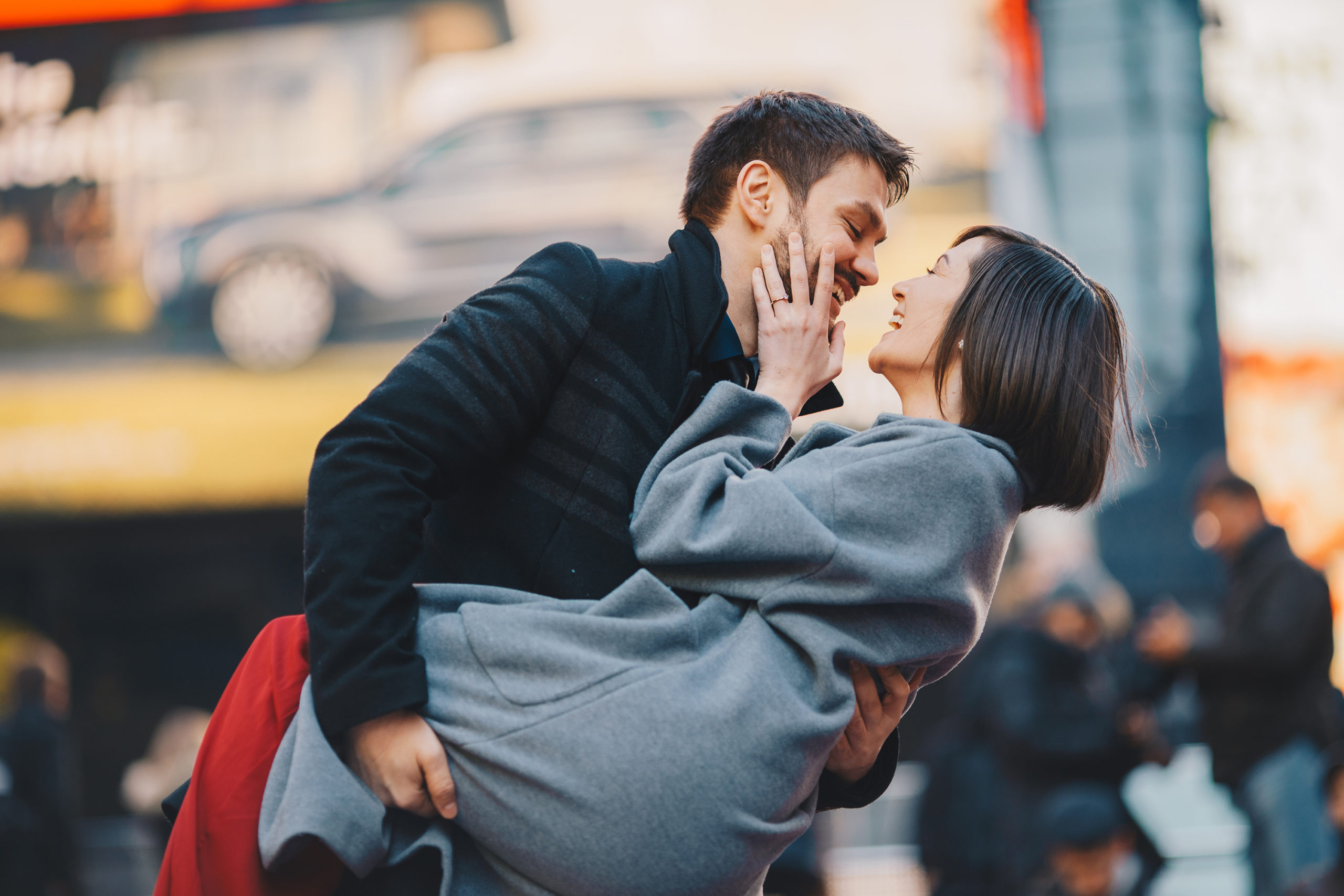 Gorgeous timeless Times Square Engagement Photos and Grand Central Engagement Photography in NYC