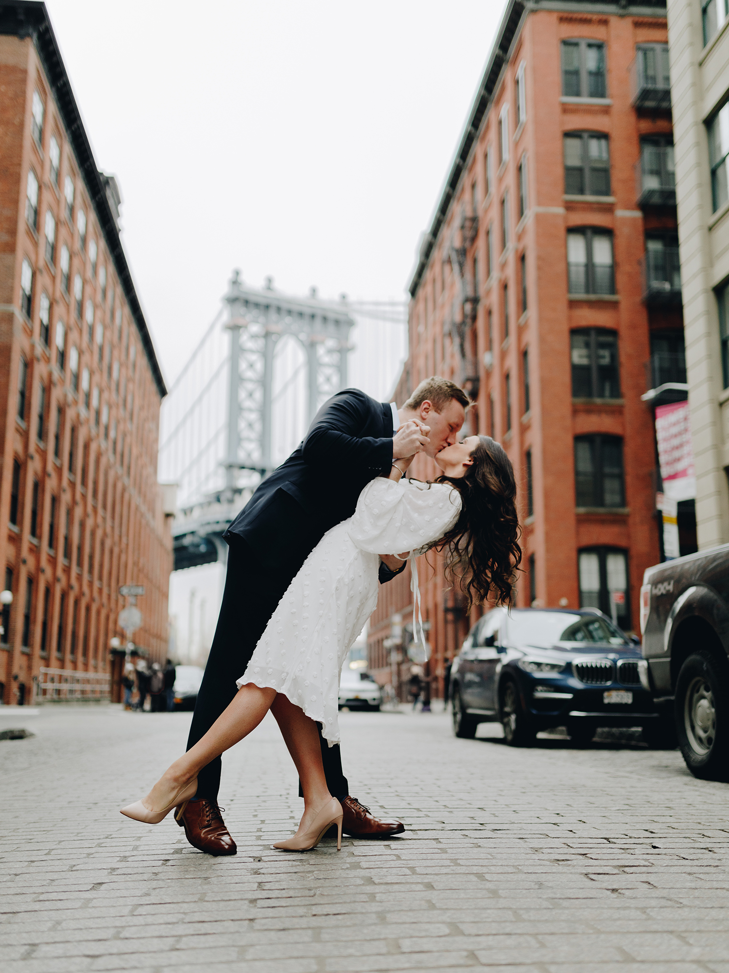 Professional hair and makeup for engagement photos in New York