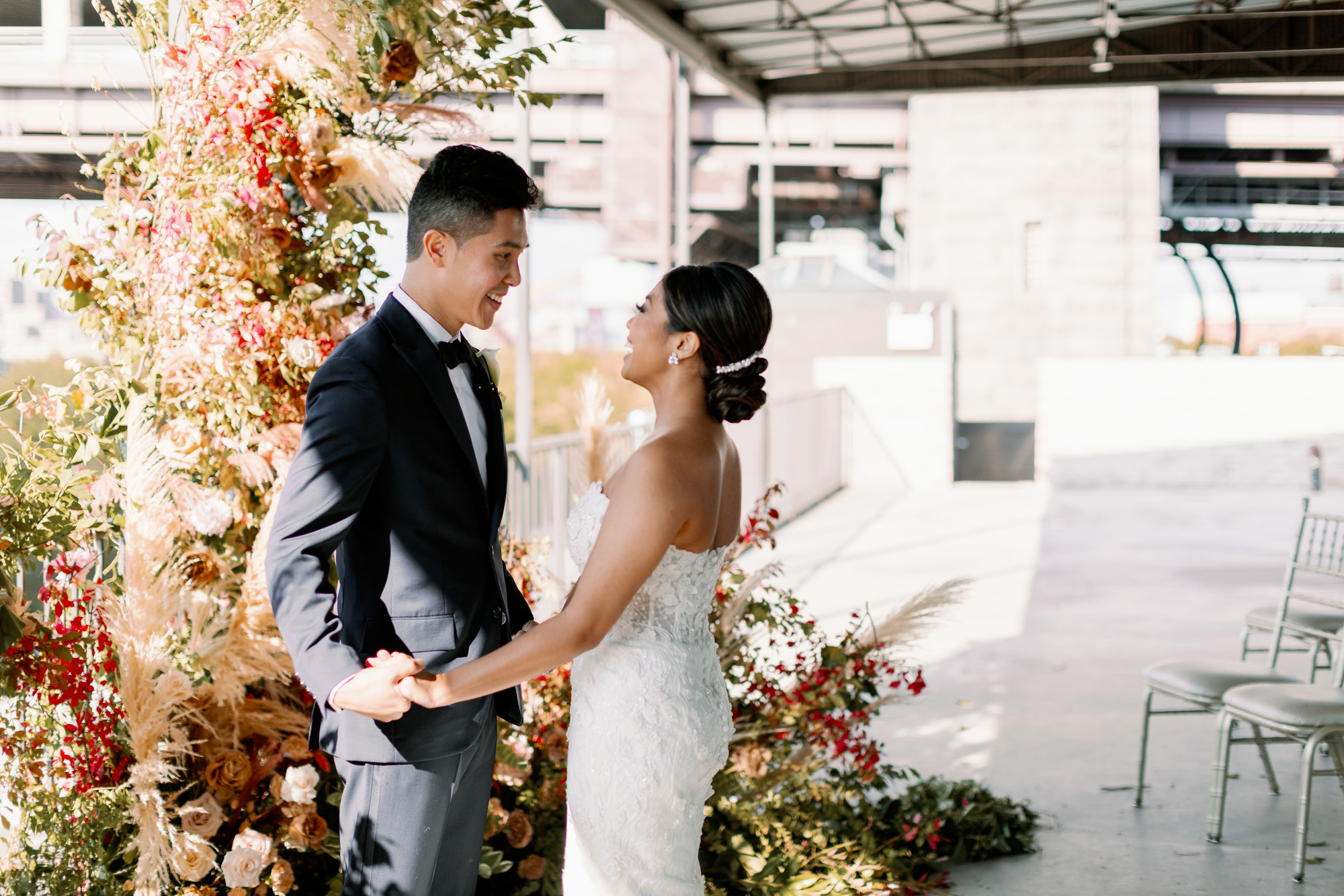 Ravel Hotel wedding with floral arch