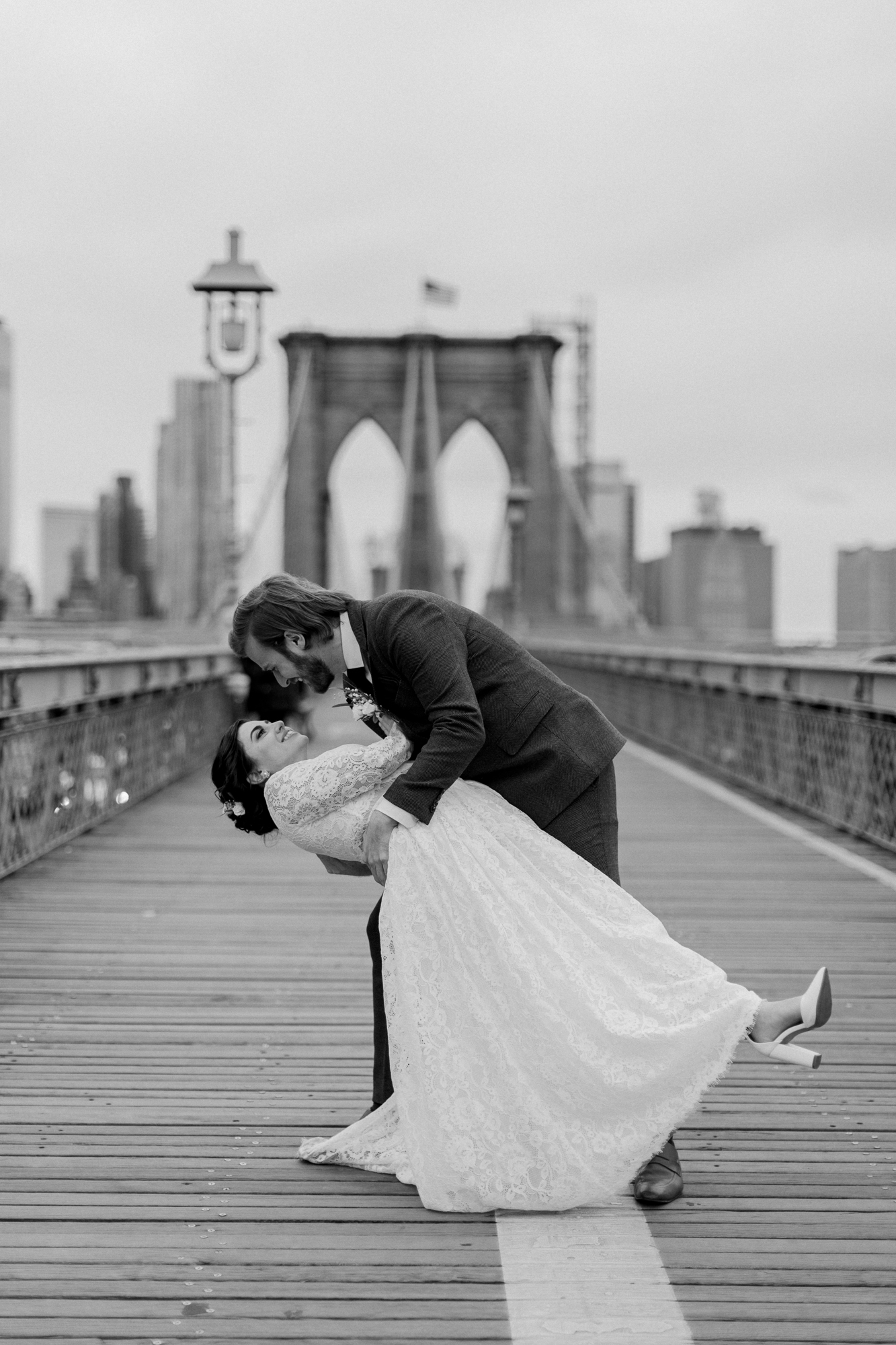 Brooklyn Bridge elopement photography