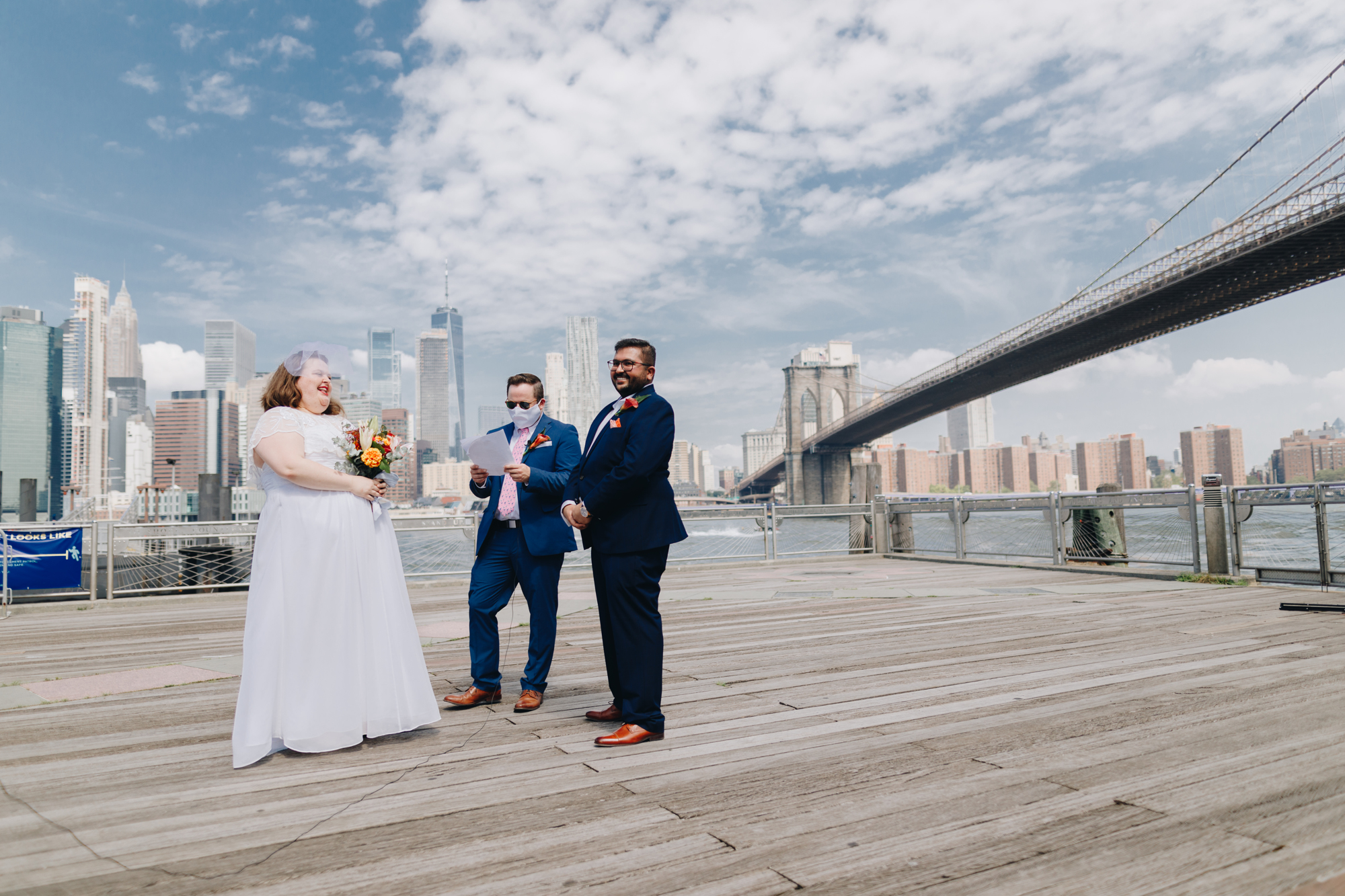 Pier A Brooklyn Bridge Park wedding photos