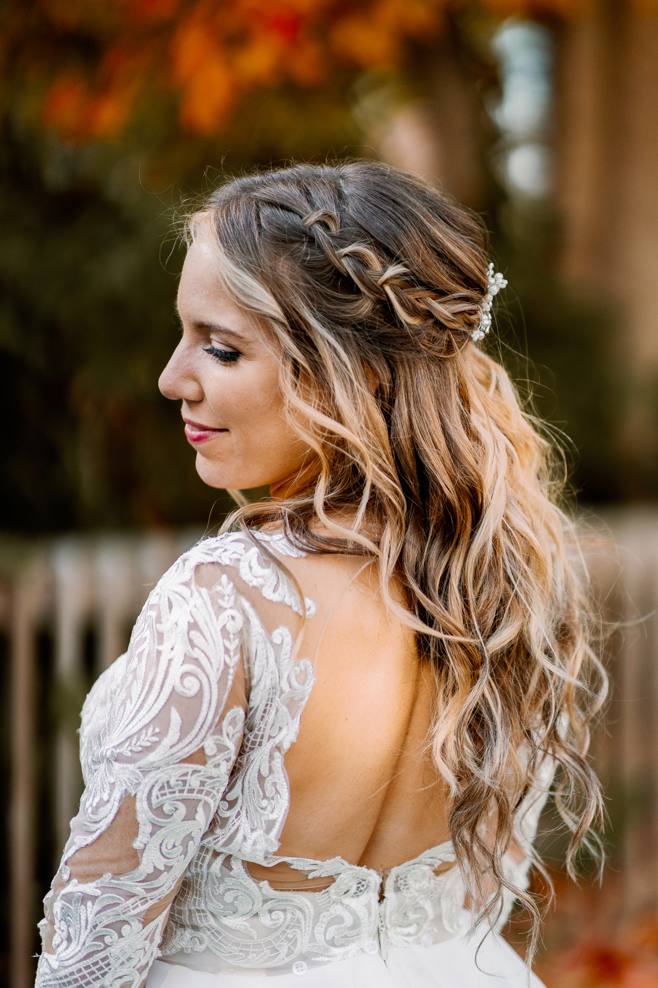 Bridal hair ideas for fall upstate NY wedding