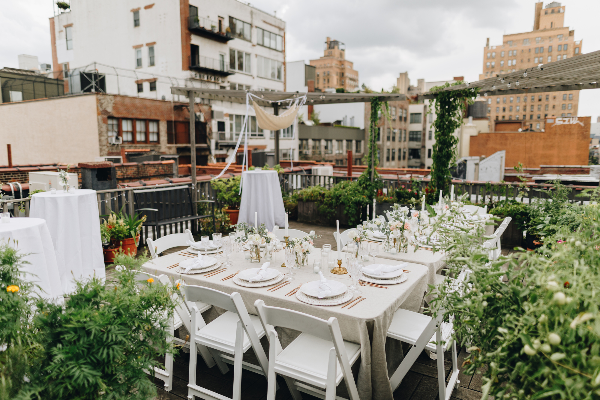 NYC rooftop micro wedding ideas