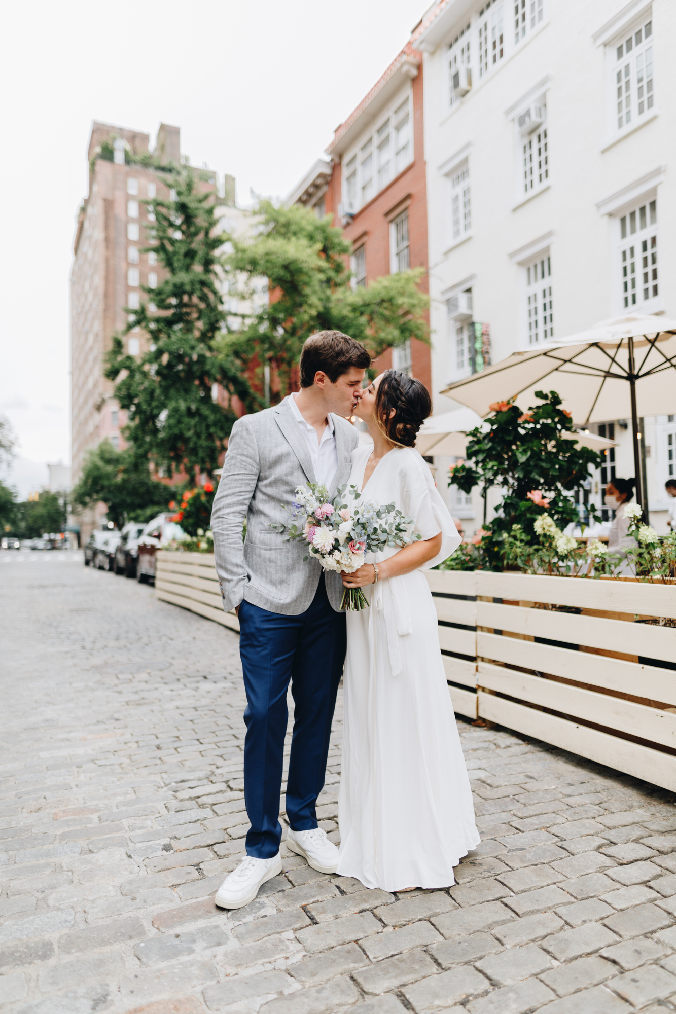 Elopement photos in NYC during the summer