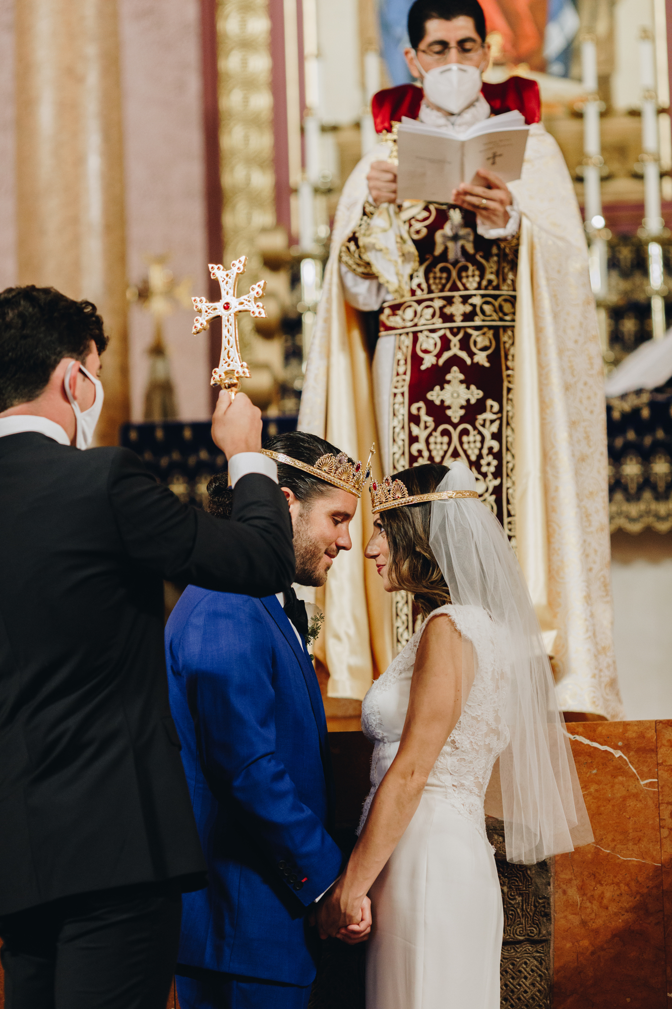 Crowning wedding ceremony at Armenian Church in NYC