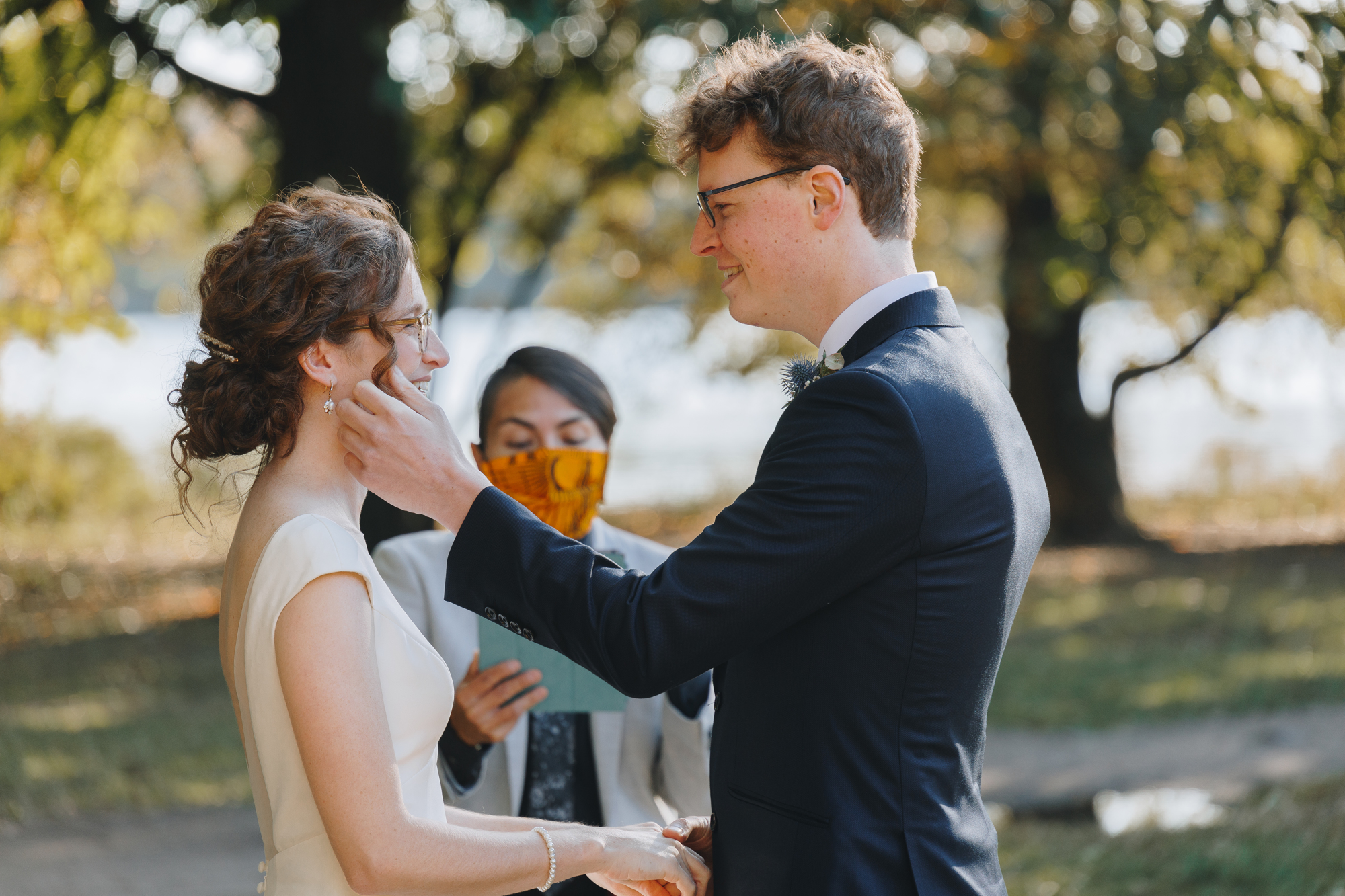 Fall elopement photos in New York City