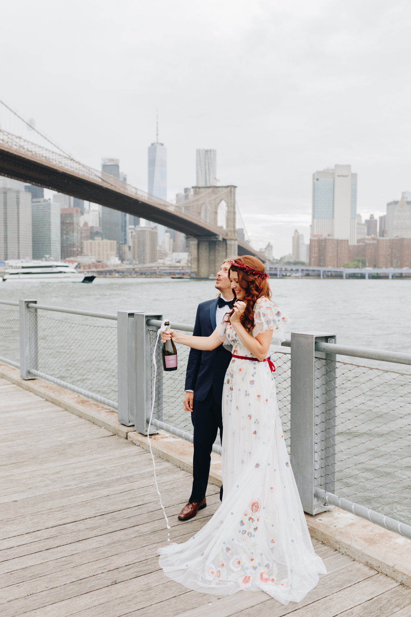 Get married in Dumbo Brooklyn with NYC skyline view