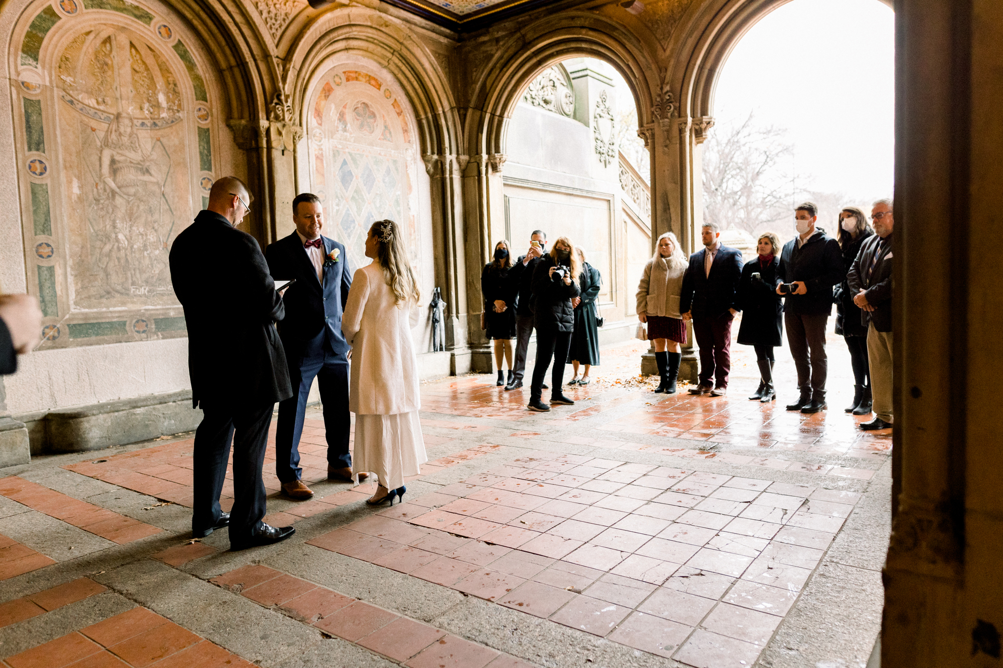 Bethesda Terrace elopement ceremony in NYC