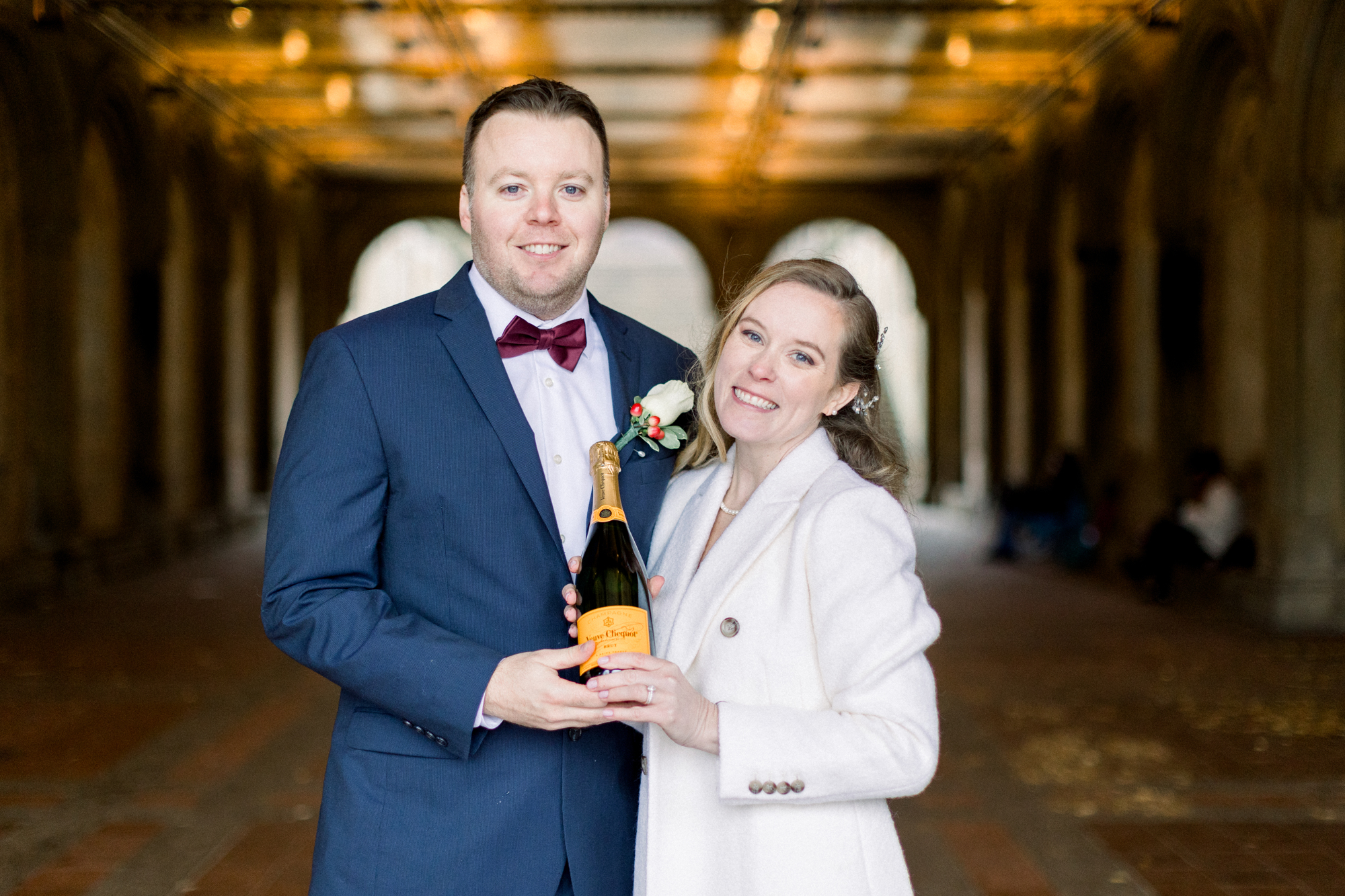 Elopement photography in New York at Central Park's Bethesda Terrace