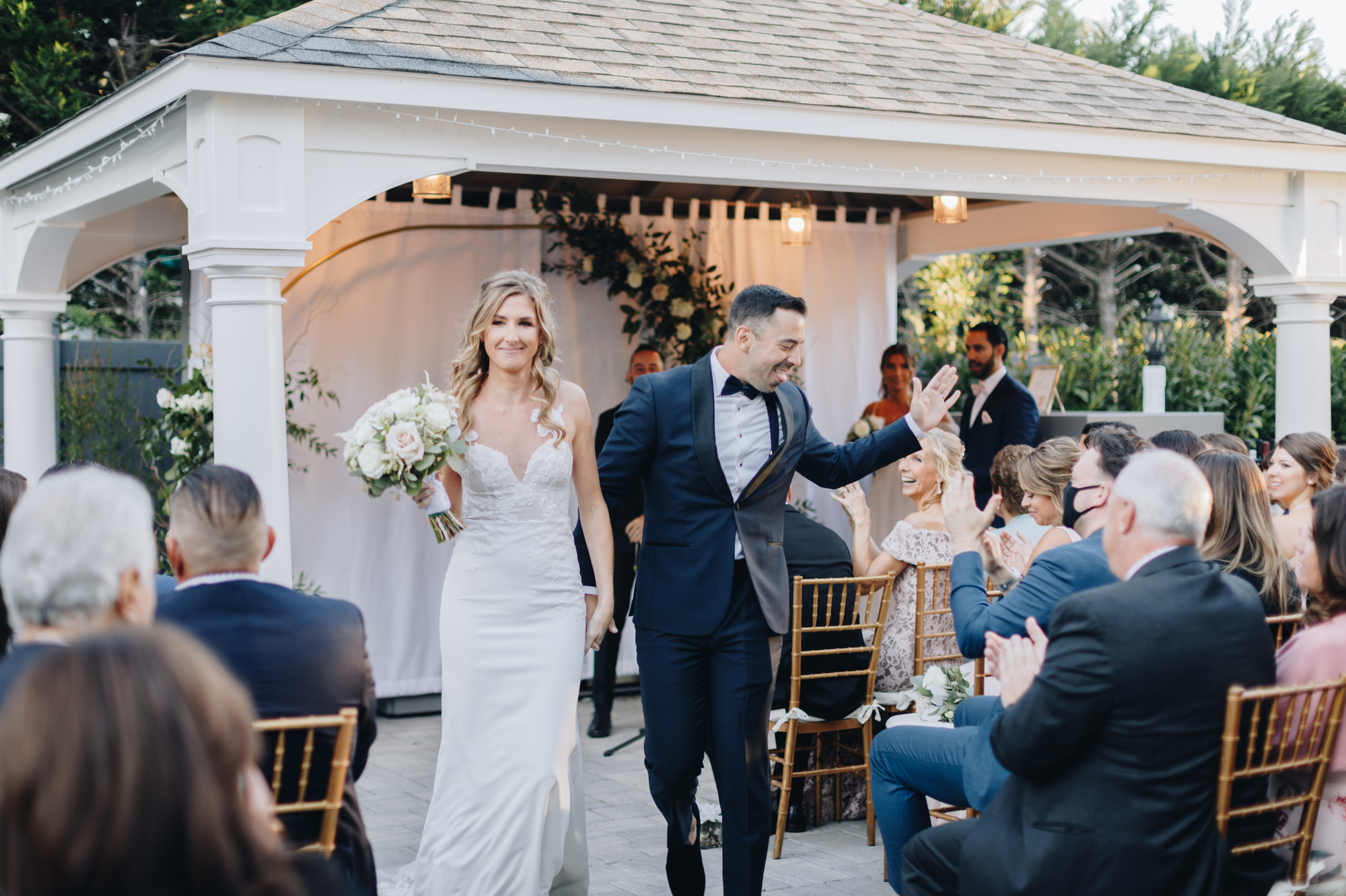 Backyard micro-wedding on Long Island