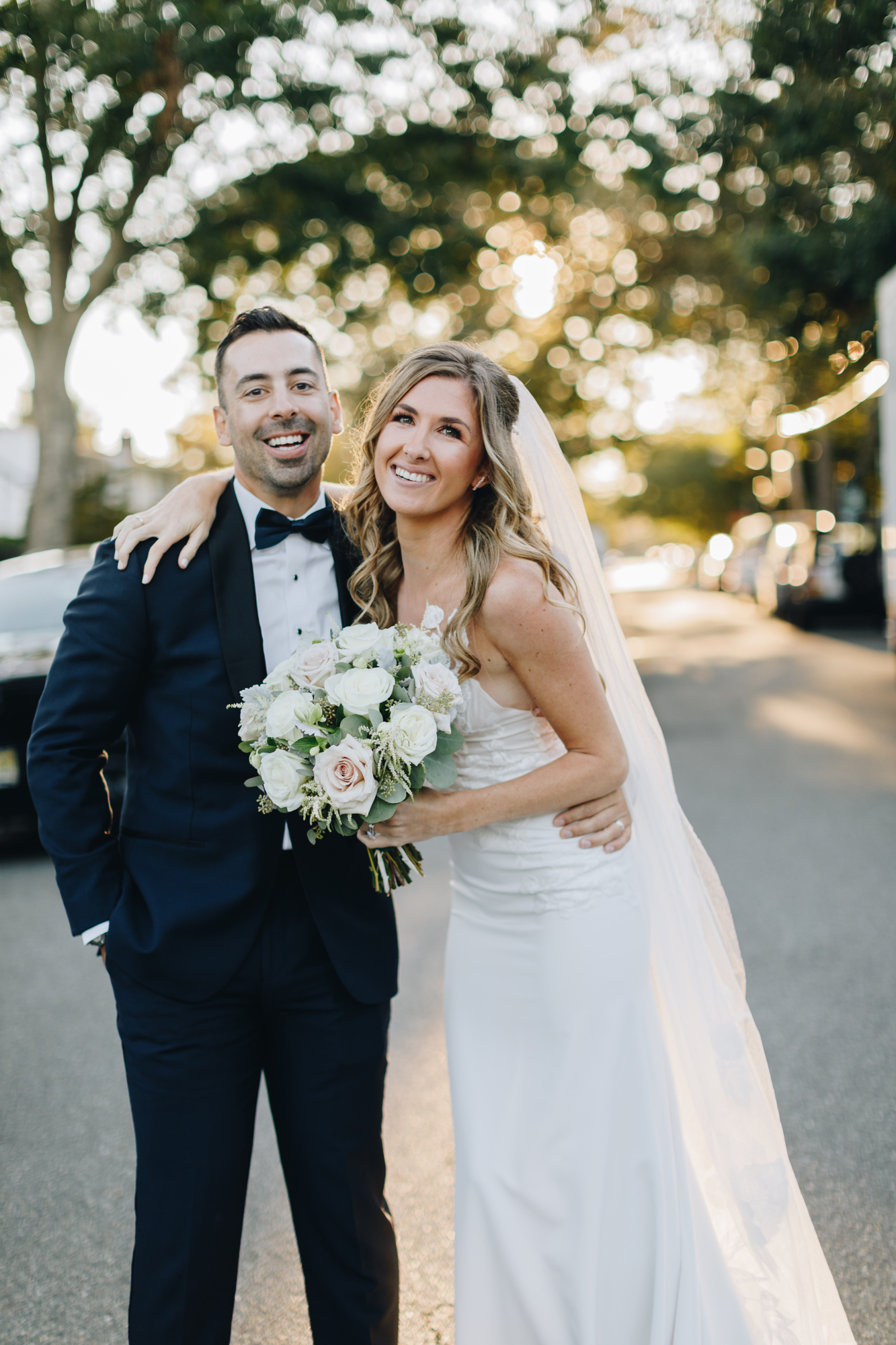 Long Island wedding photographer taking golden hour portraits