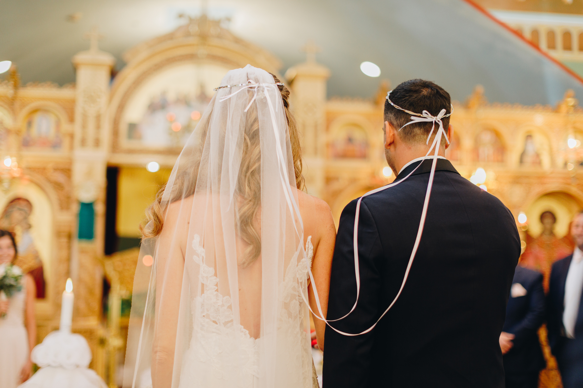 Wedding ceremony at St. Markella Greek Orthodox Church in Wantagh, NY
