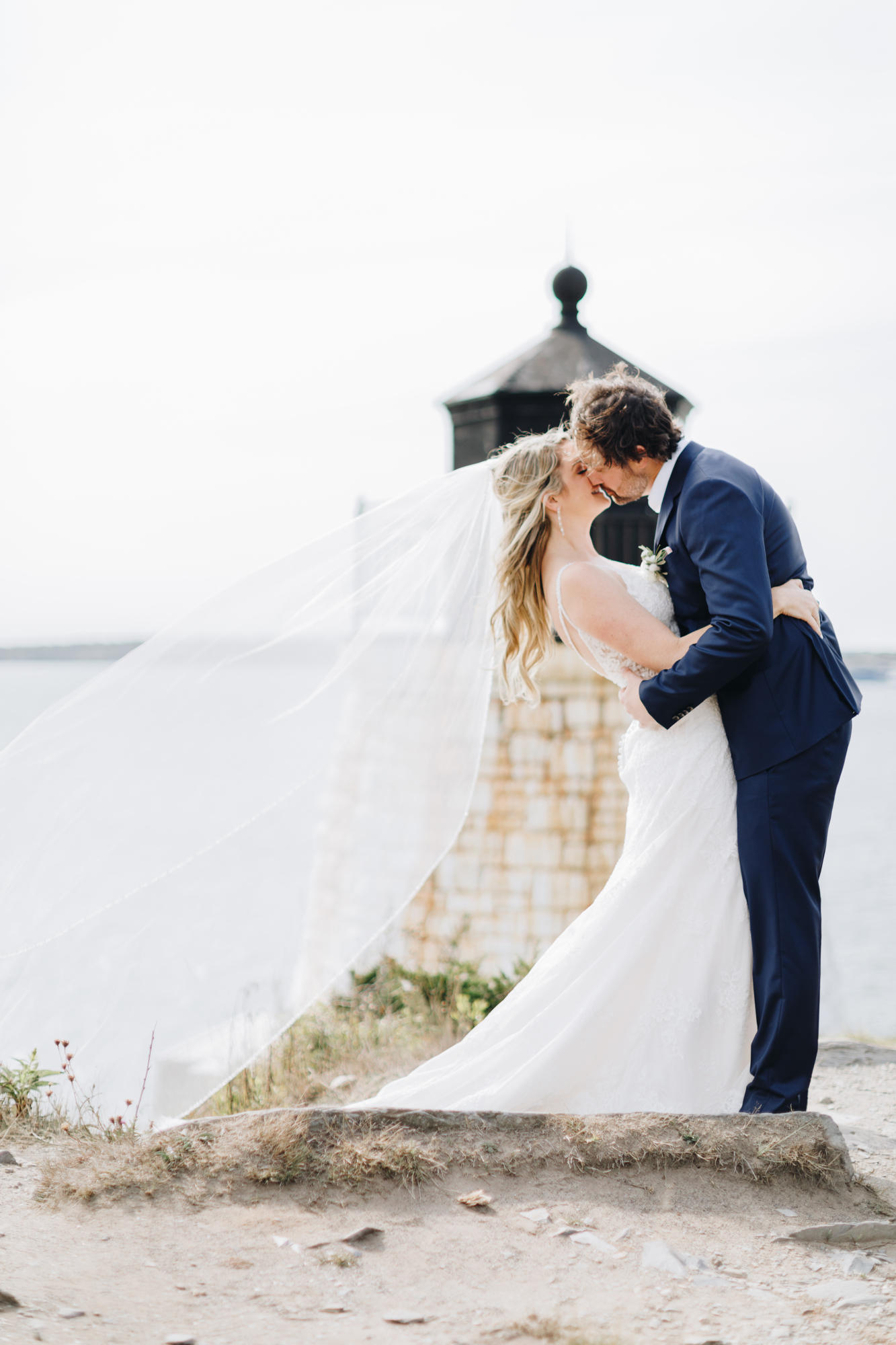 Newport Rhode Island lighthouse wedding photos