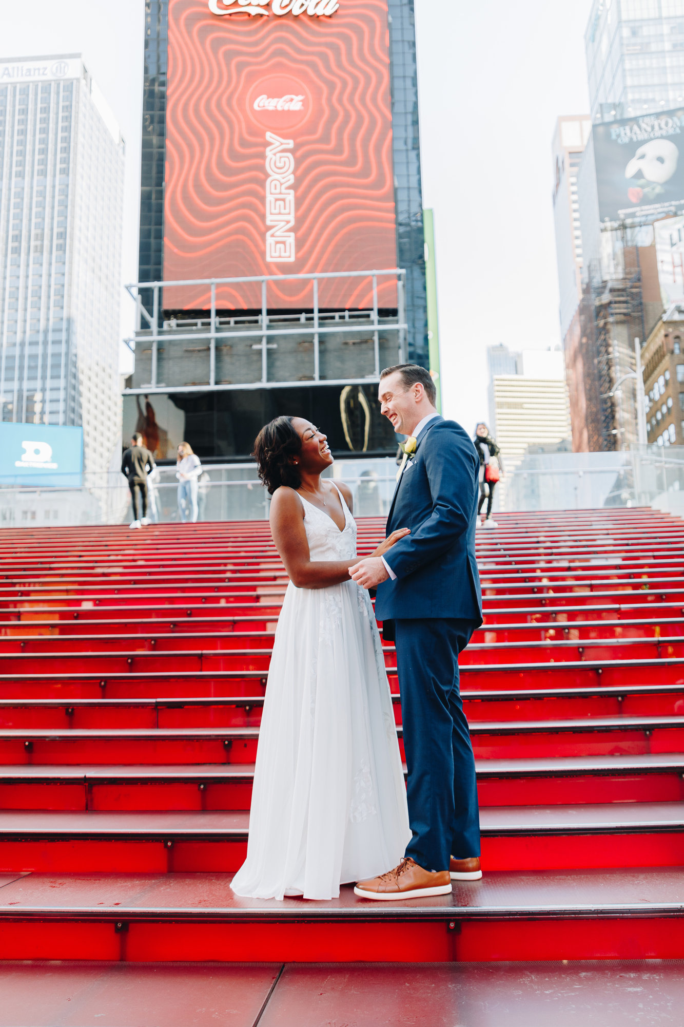 Morning Times Square Wedding Photos in NYC