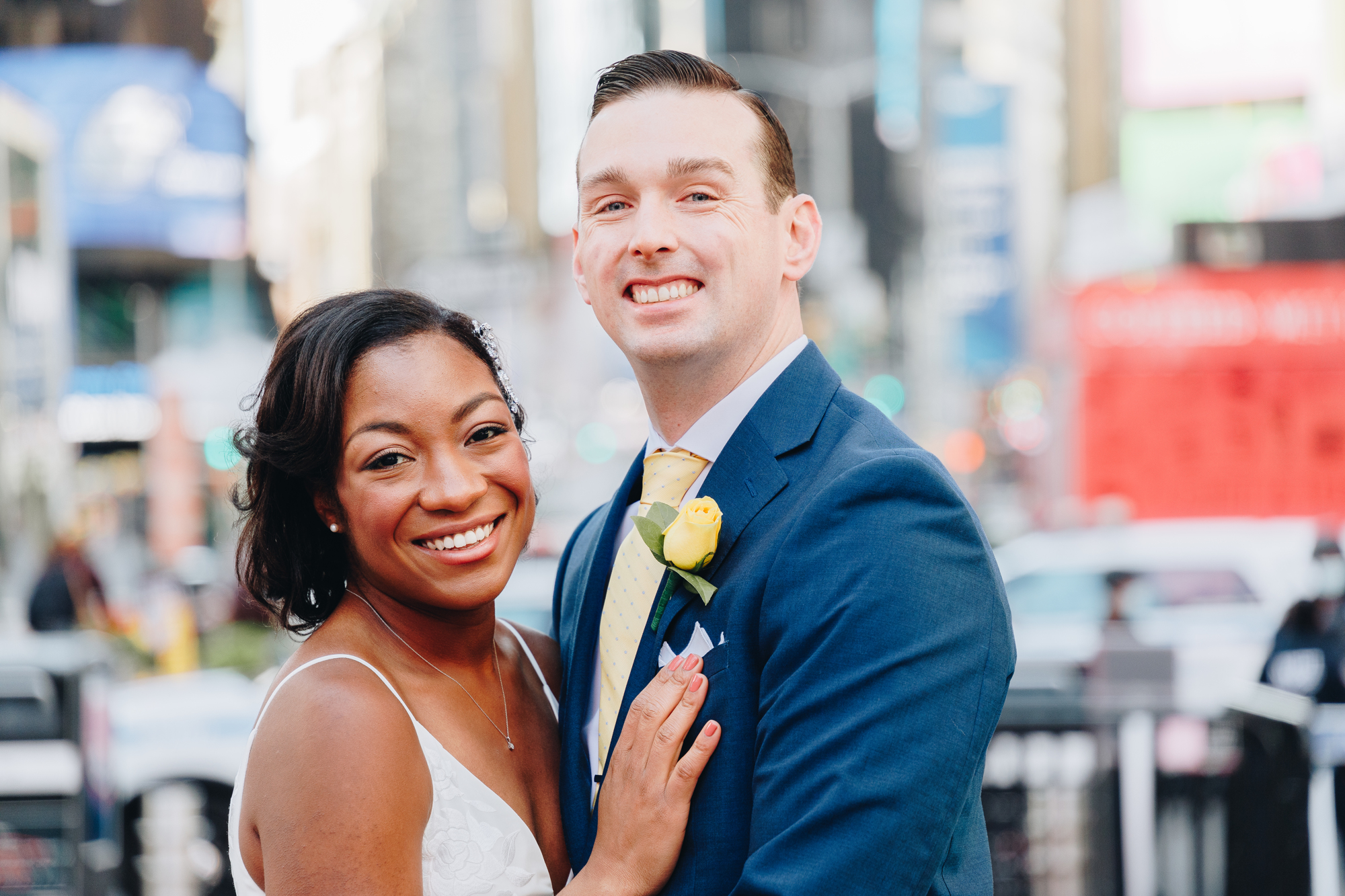 Sweet Times Square Wedding Photos in New York
