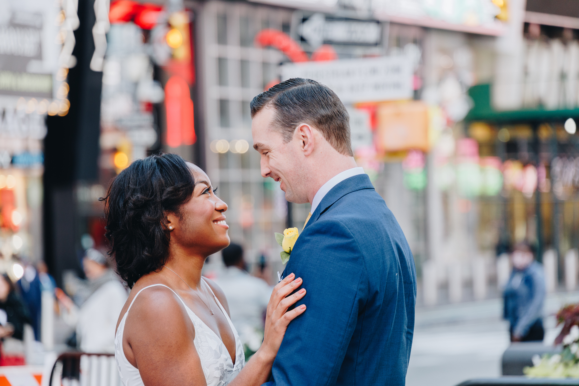 Intimate Times Square Wedding Photos in NYC