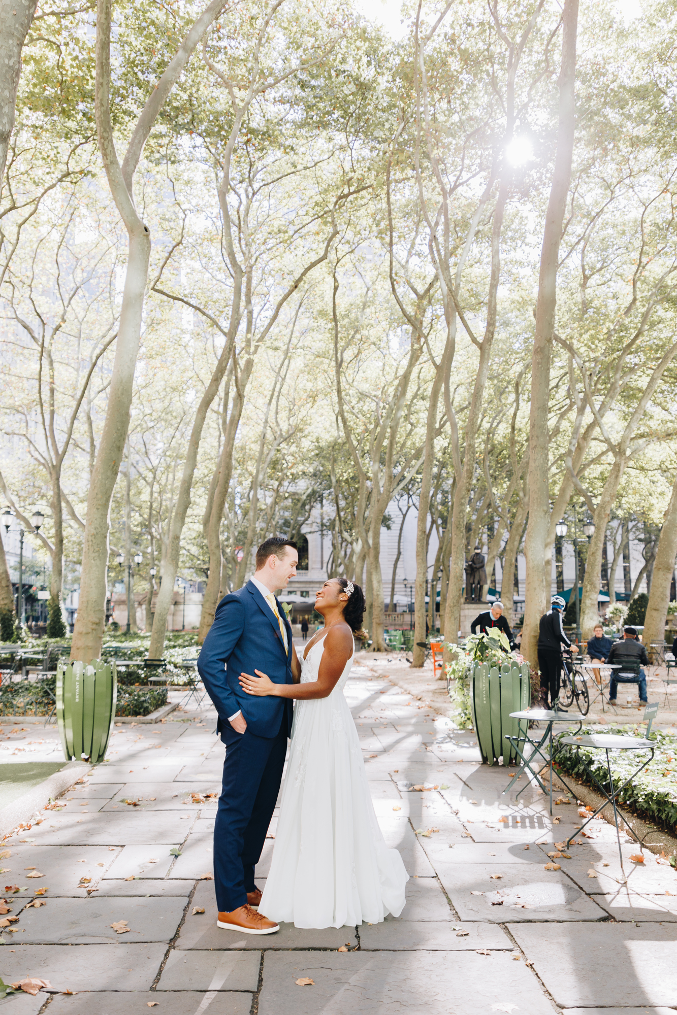 Inspirational Bryant Park Wedding Photos during New York Elopement
