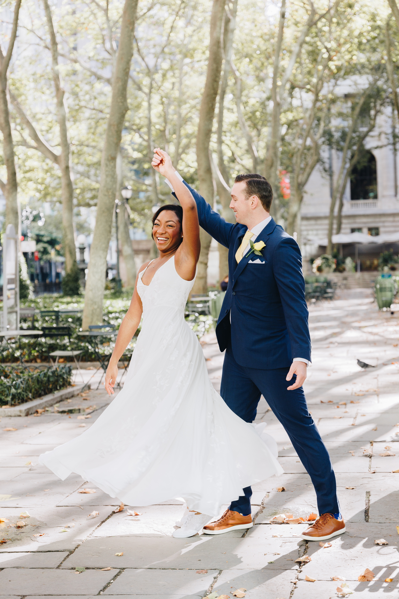 Stunning Bryant Park Wedding Photos during NYC Elopement