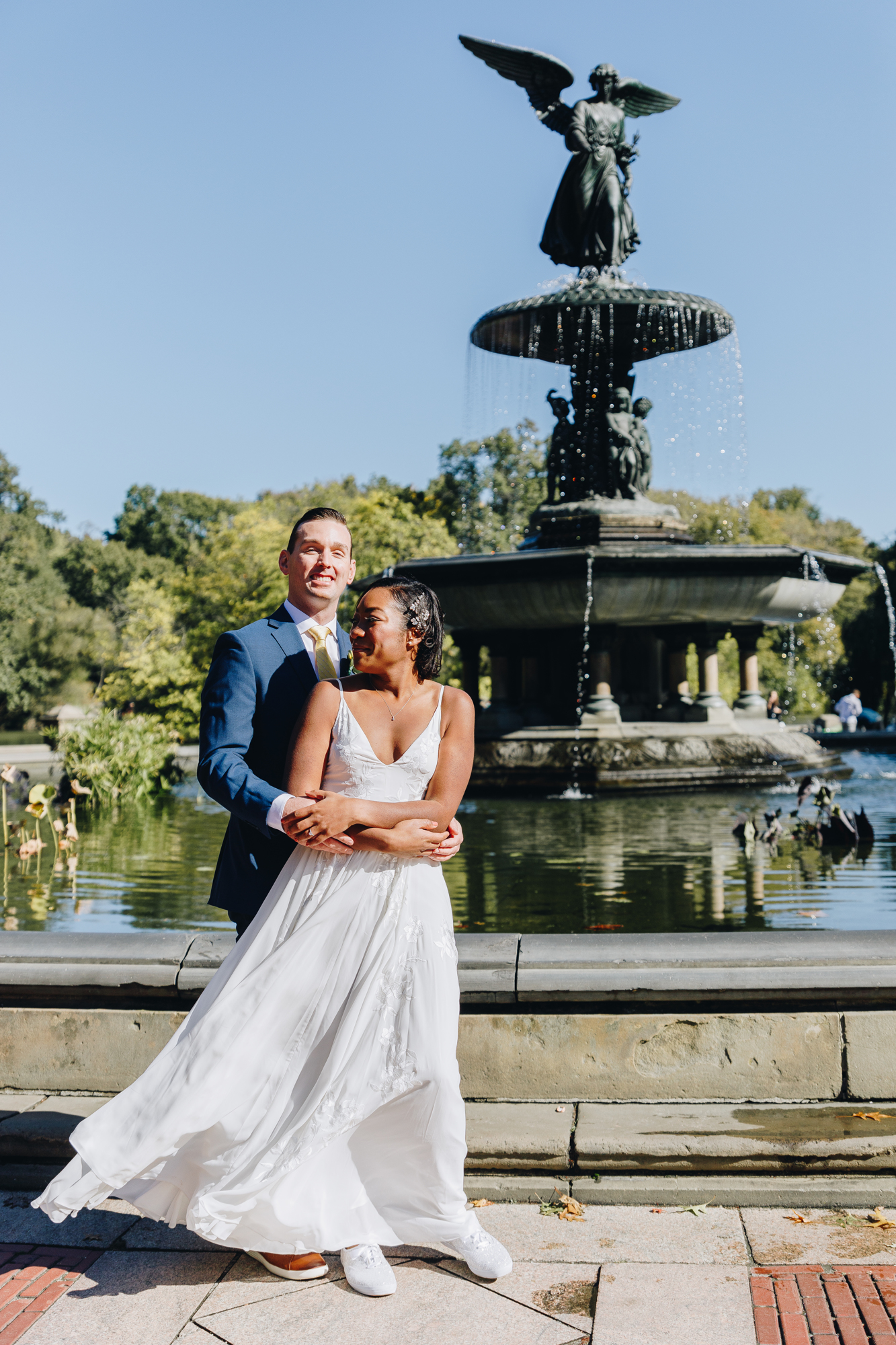 Bethesda Fountain wedding photos in New York