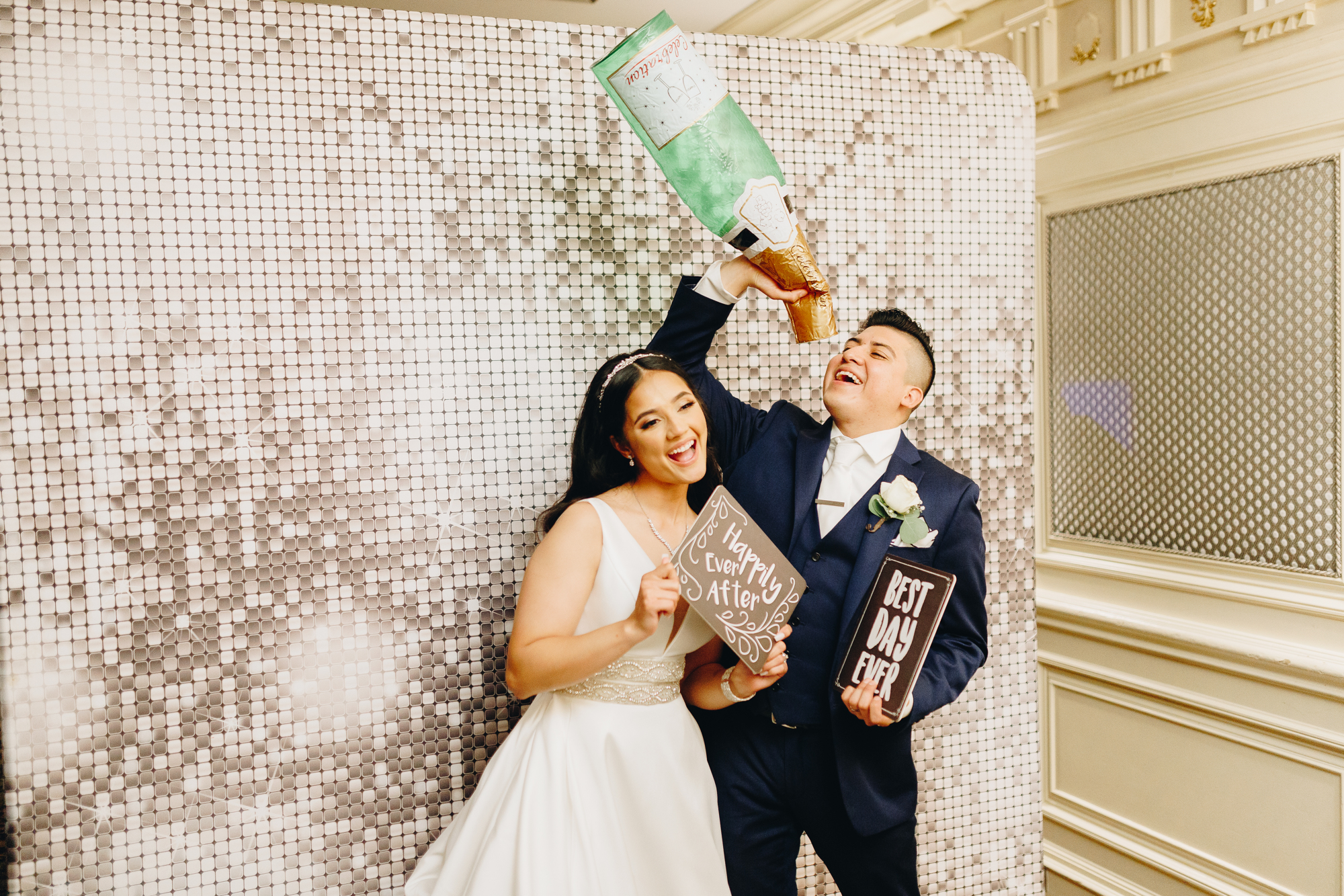 Wedding photo booth in New Jersey at the Brownstone