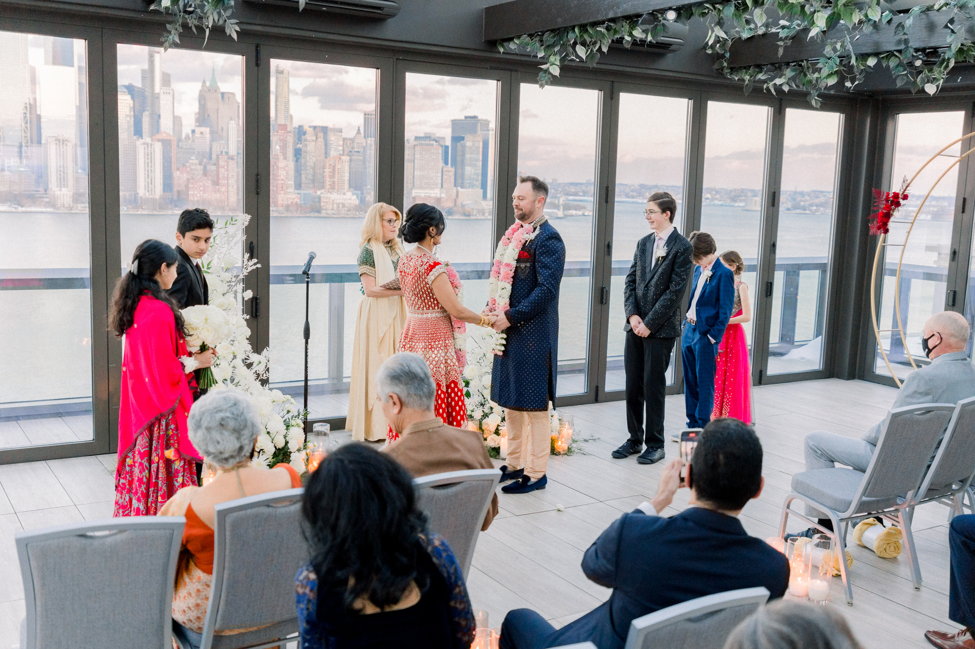 Cozy Jersey City Wedding at Rooftop at Exchange Place