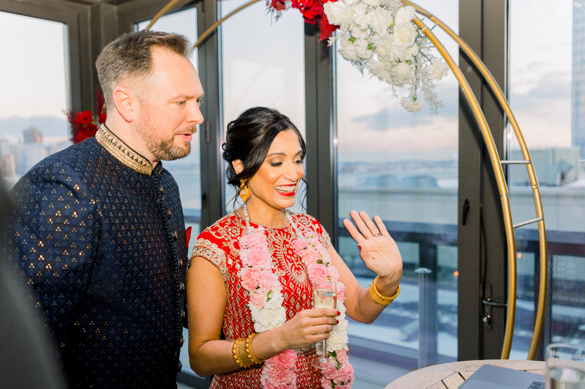 Multicultural Jersey City Wedding at Rooftop at Exchange Place