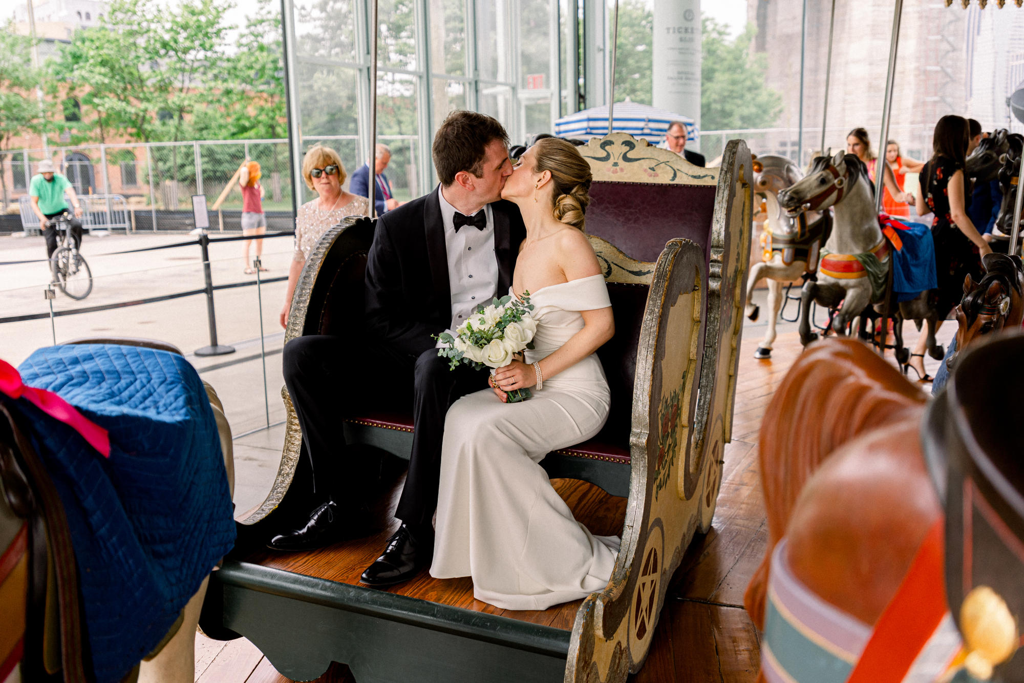 Candid Intimate Carousel Wedding in Dumbo