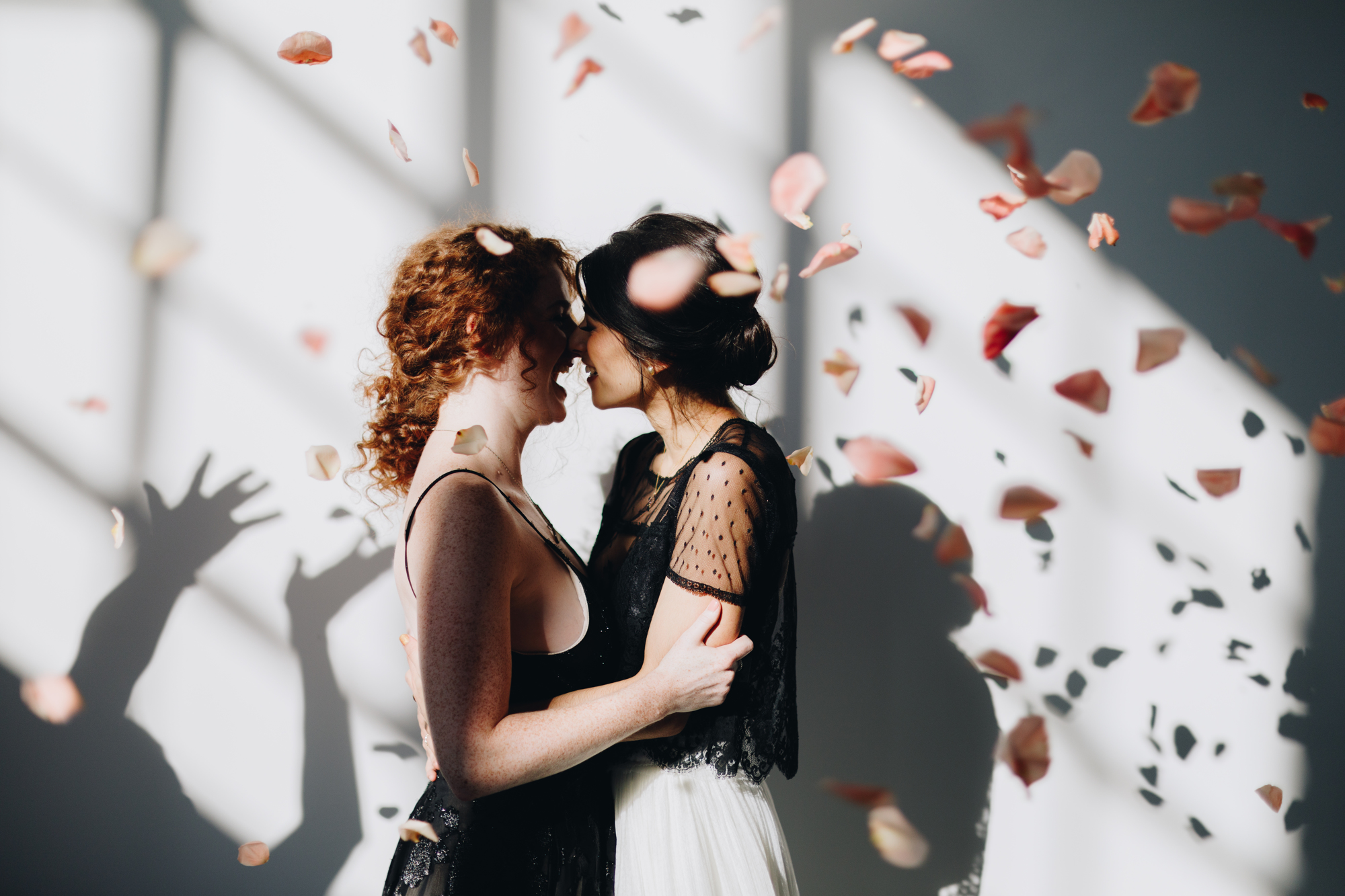 Small Radiant LGBTQ Wedding Inspiration at Sound River Studios