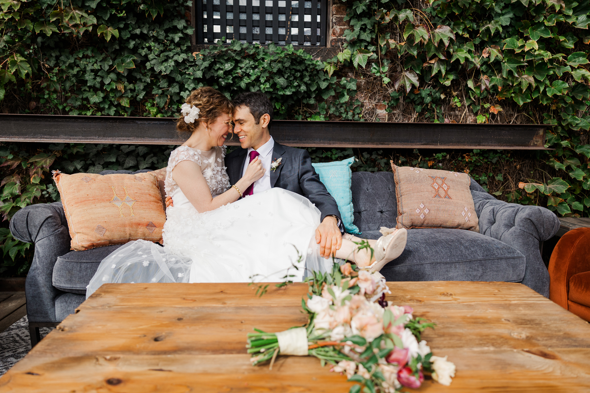 Sweet Fall Wedding Photos at The Foundry in Long Island City