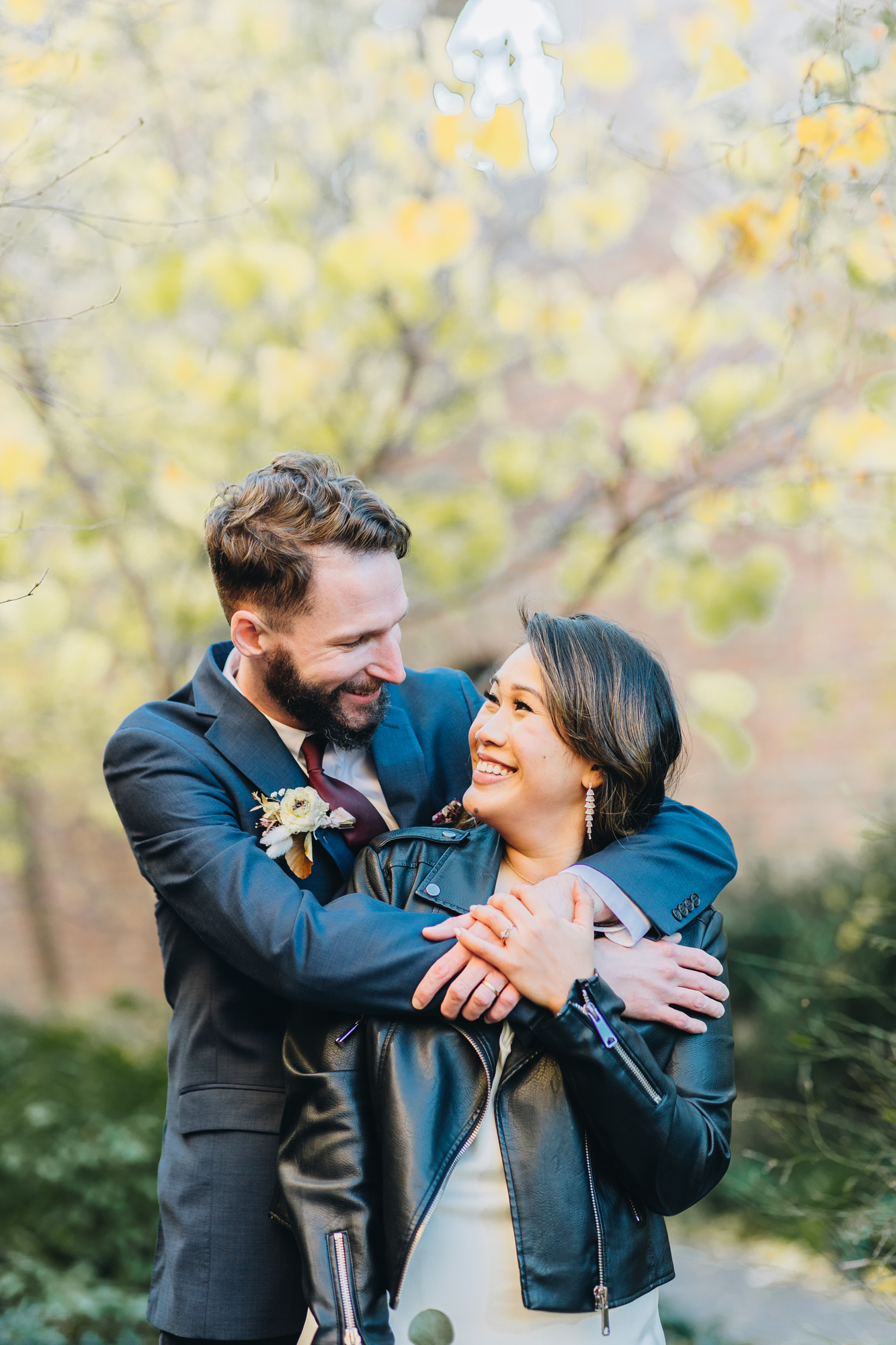 Intimate Fall DUMBO Elopement with NYC views and foliage