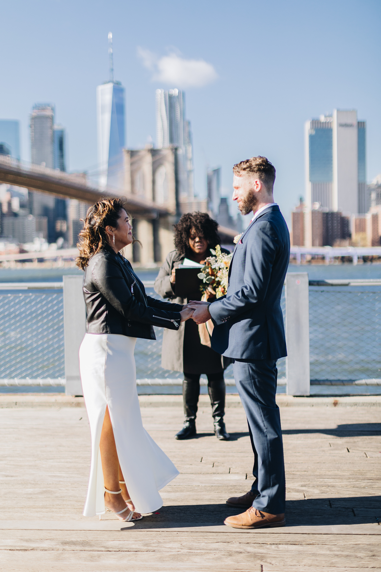 Gorgeous Fall DUMBO Elopement with NYC views and foliage