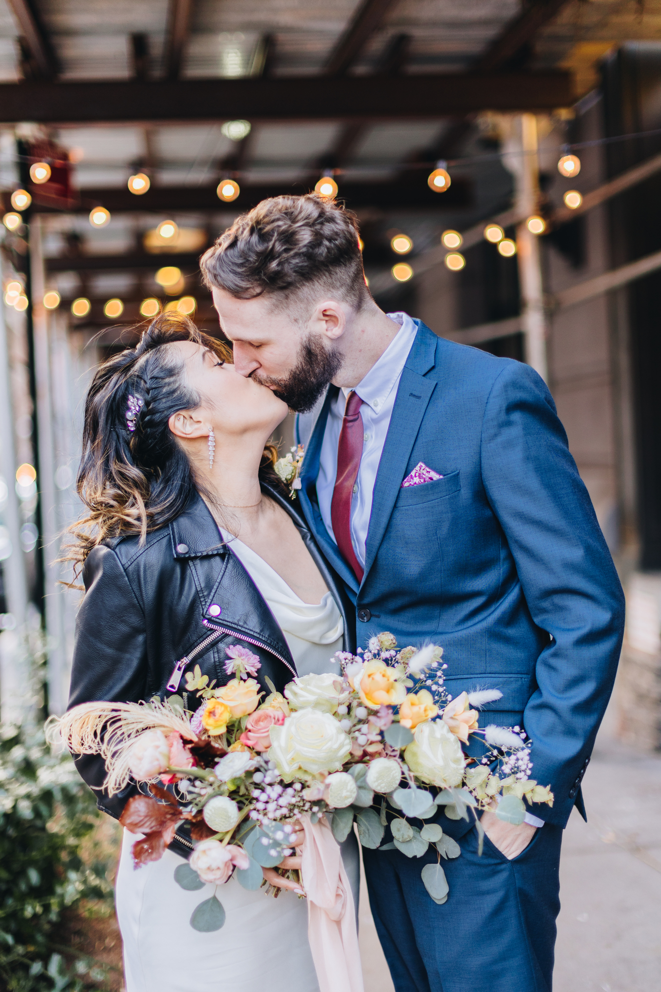 Romantic Fall DUMBO Elopement with NYC views and foliage