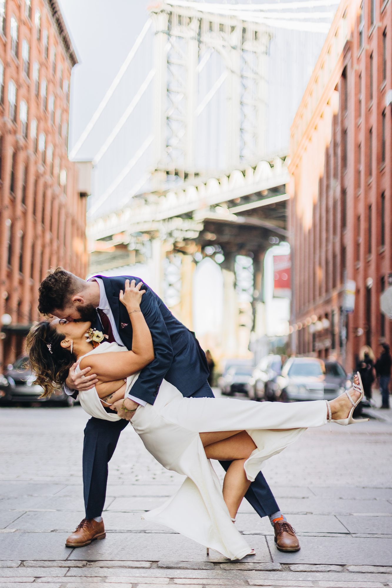 Small Fall DUMBO Elopement with New York views and foliage