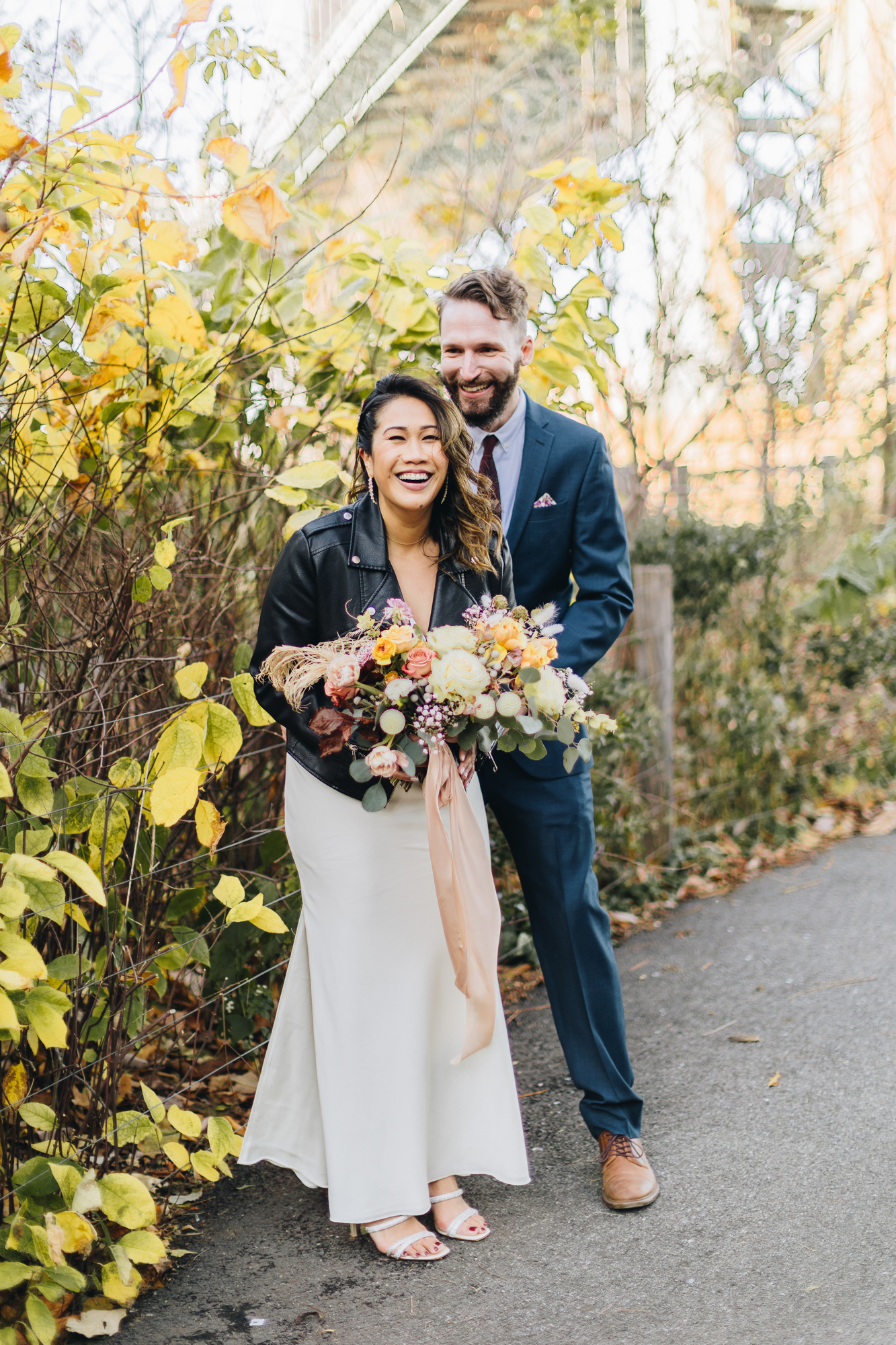 Small Fall DUMBO Elopement with NYC views and foliage