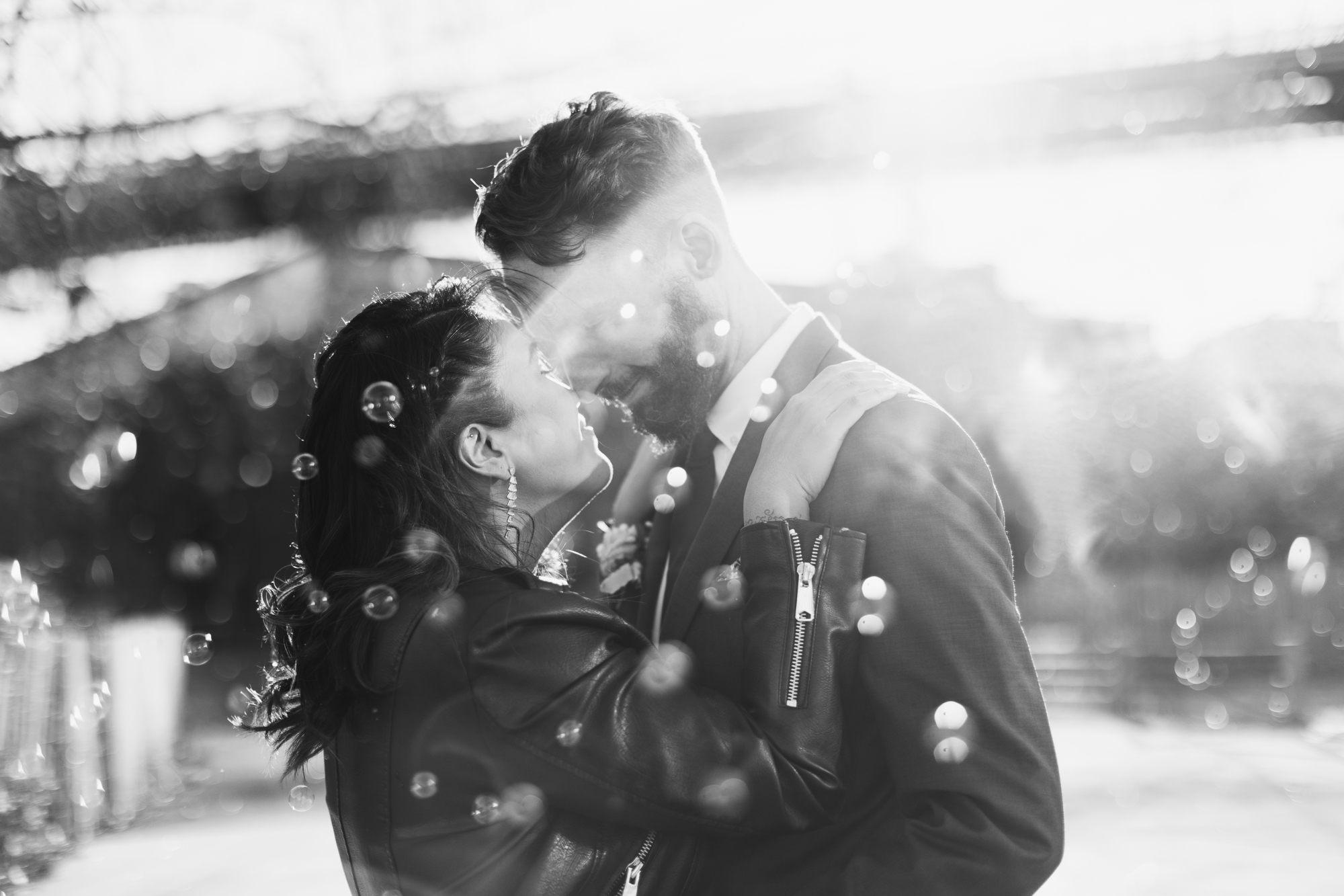 Light Fall DUMBO Elopement with NYC views and foliage