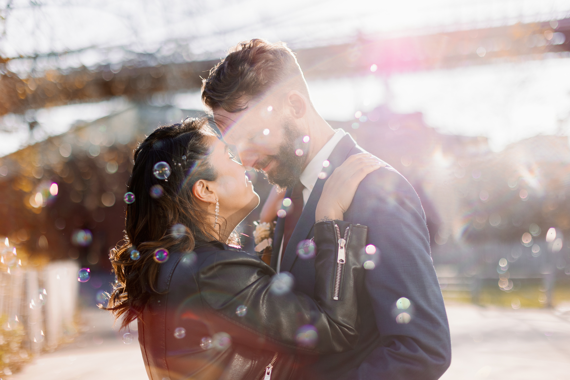 Intimate Fall DUMBO Elopement with NYC views and foliage