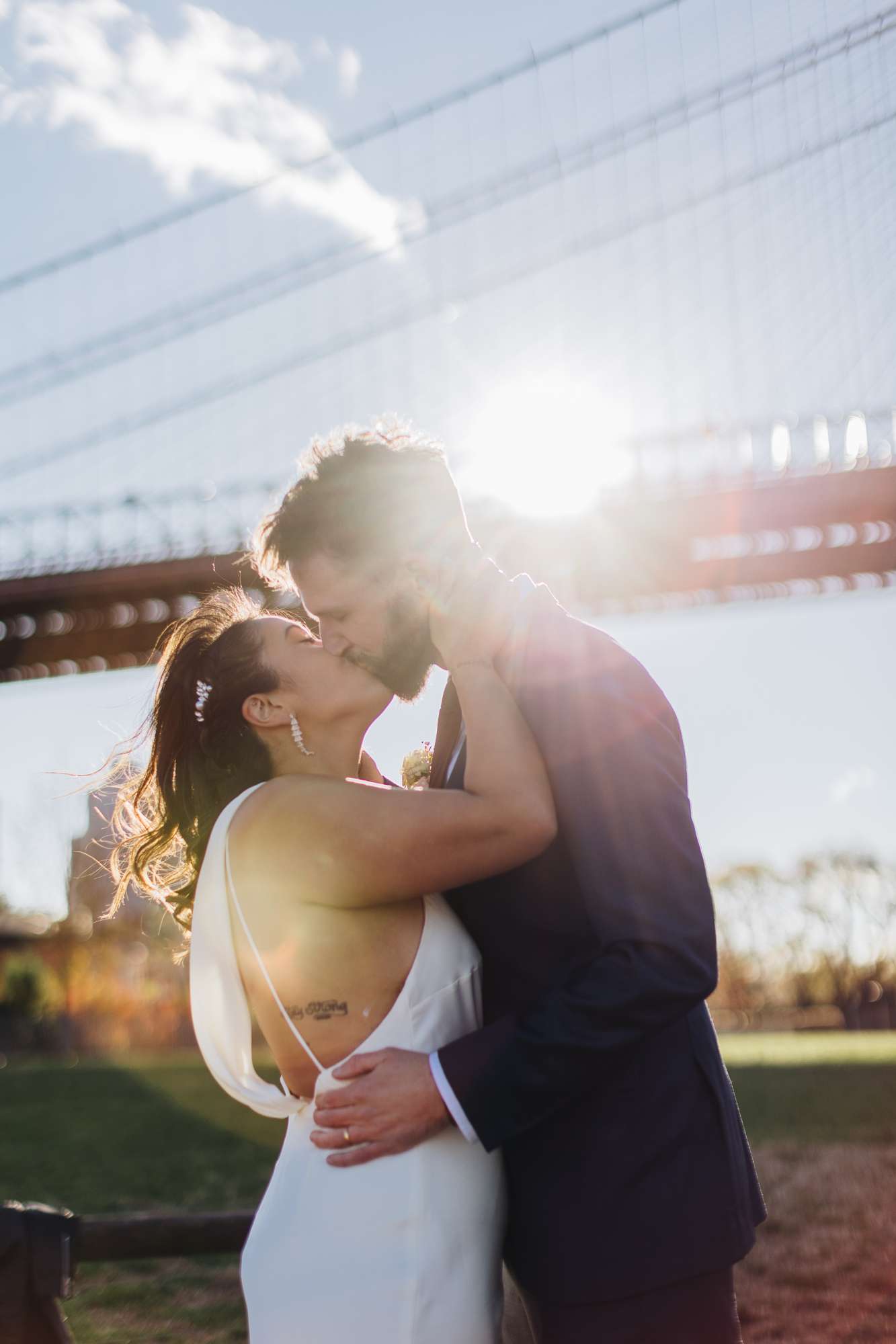 Small Fall DUMBO Elopement with New York views and foliage