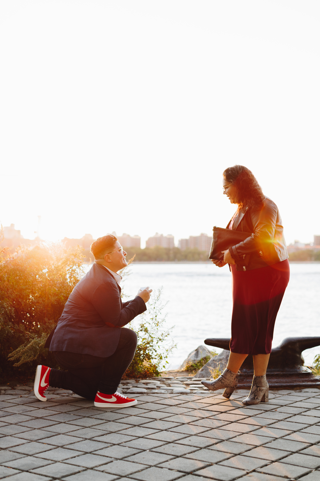 Romantic Brooklyn Proposal at Marsha P. Johnson Park