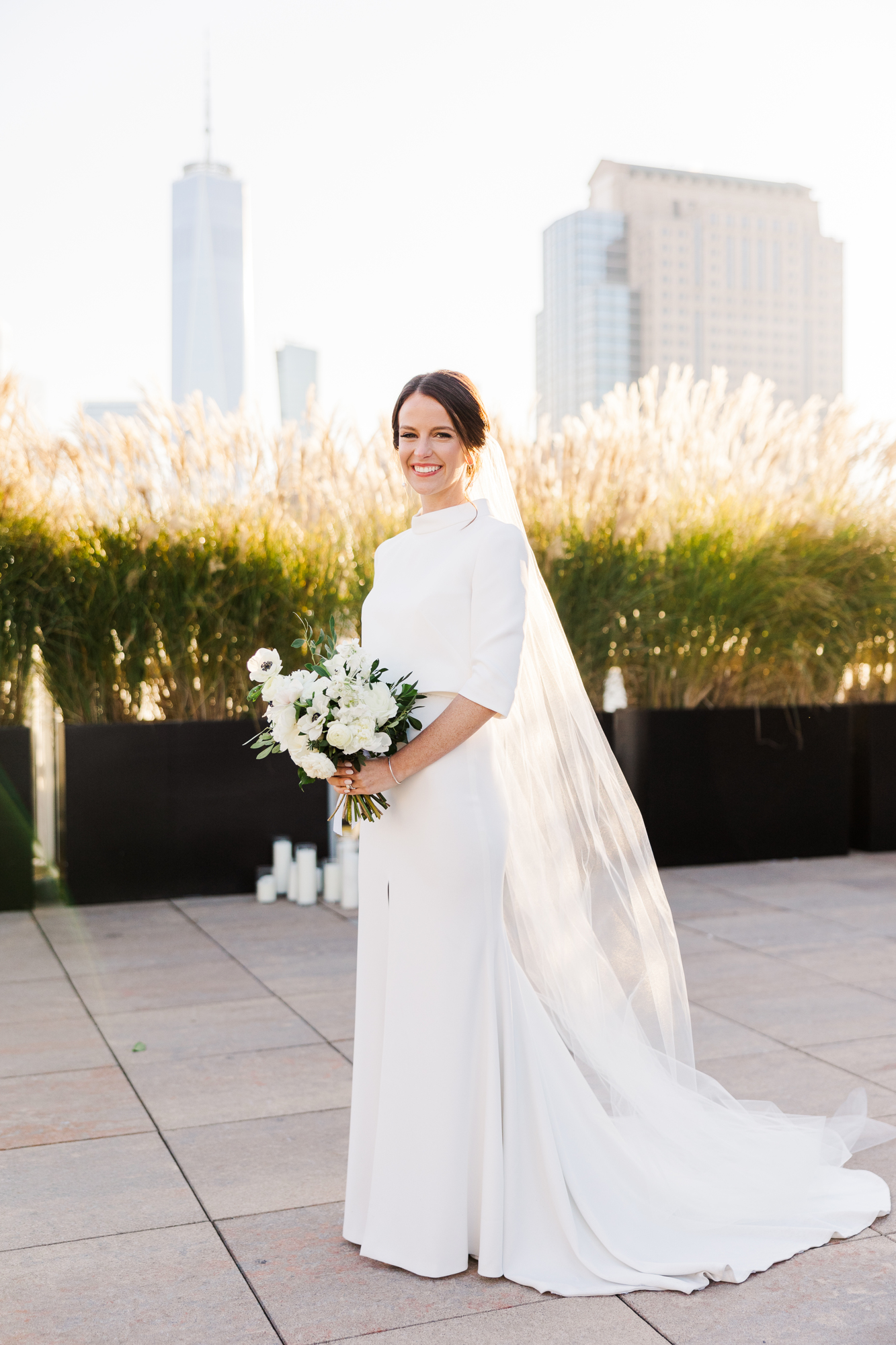 Beautiful and romantic Wedding Reception Photos at Tribeca Rooftop