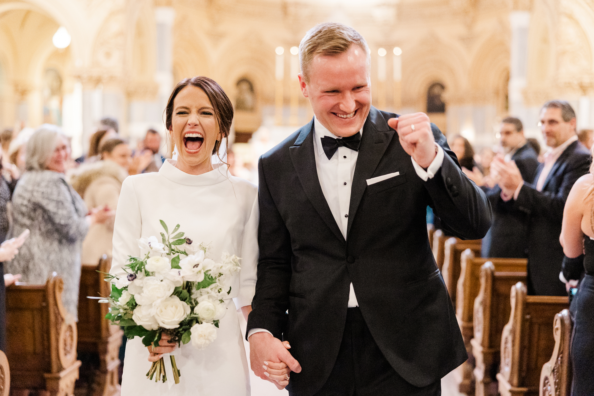 Candid and colorful Wedding at St. Francis Xavier in NYC