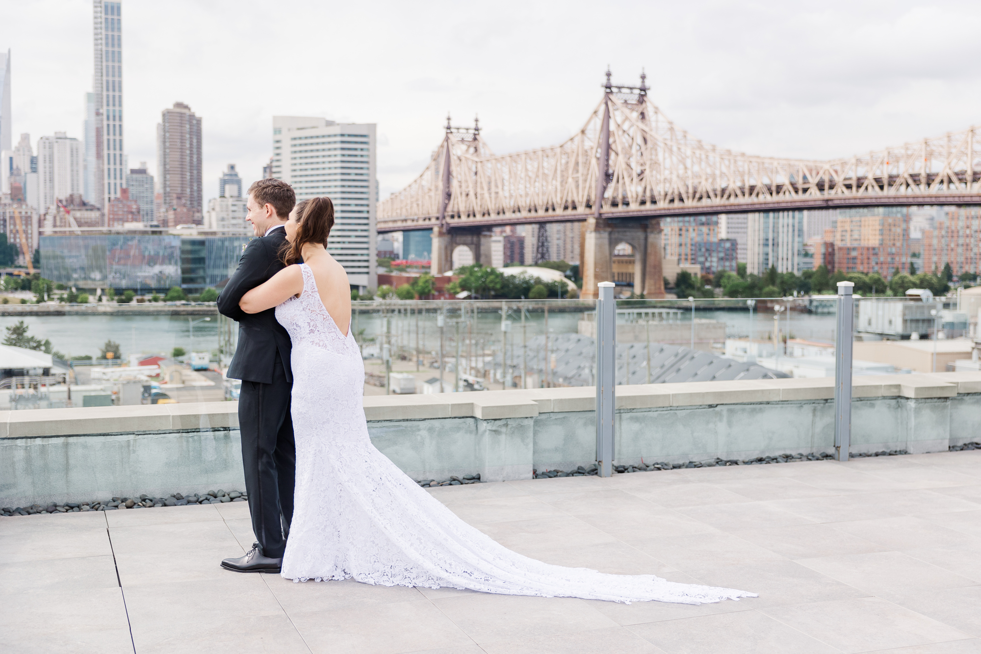 Magical Bordone Wedding Photos in Long Island City with NYC Skyline