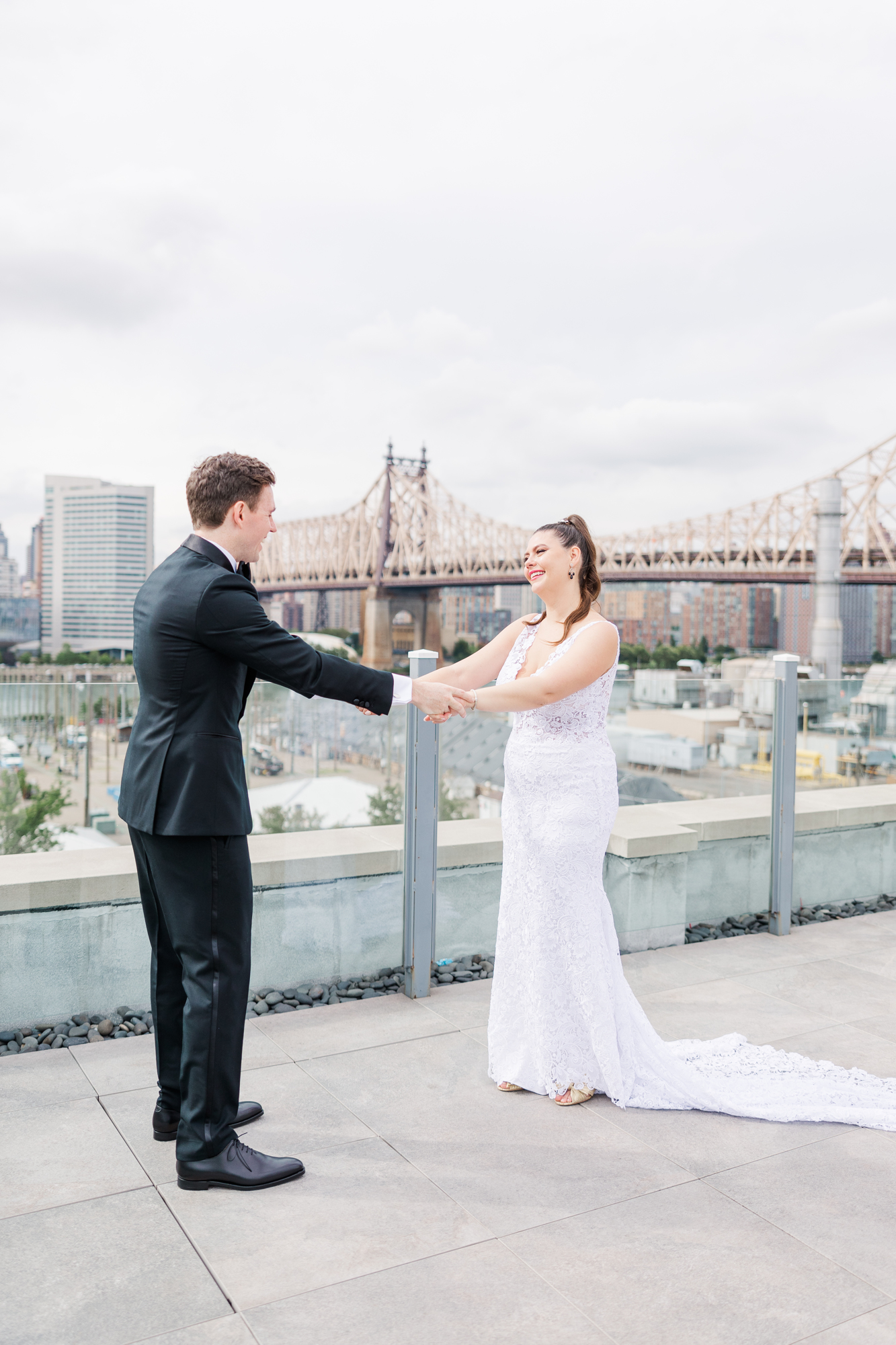 Stunning Bordone Wedding Photos in LIC along the New York City Skyline