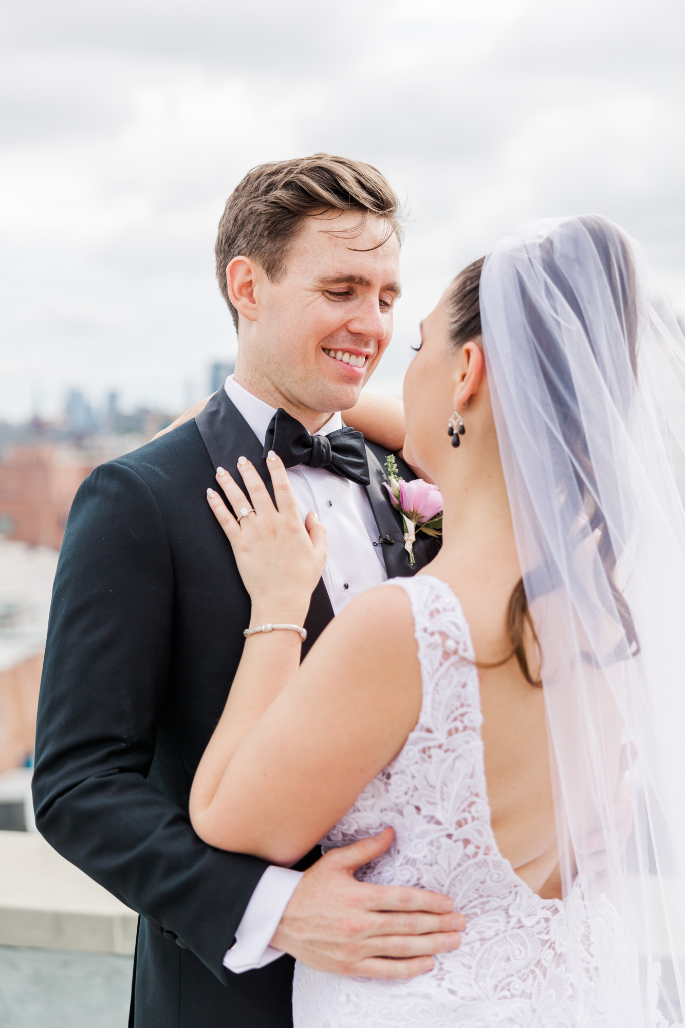 Fabulous Bordone Wedding Photos in LIC along the New York City Skyline