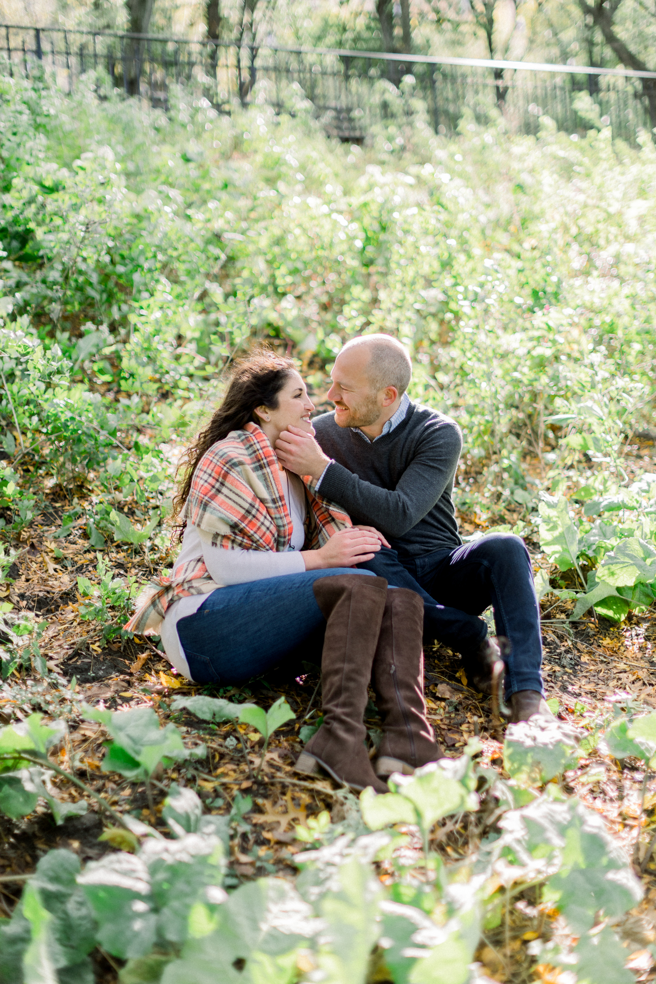 Spectacular Fall Riverside Park Engagement Photography