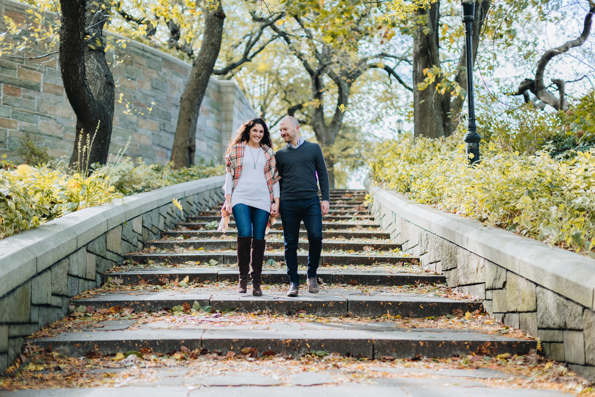Magical Fall Riverside Park Engagement Photography